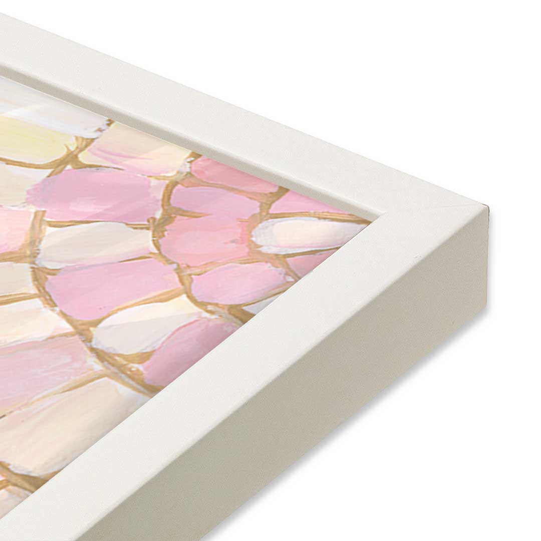 [Color:Opaque White], Picture of art in an Opaque White frame of the corner