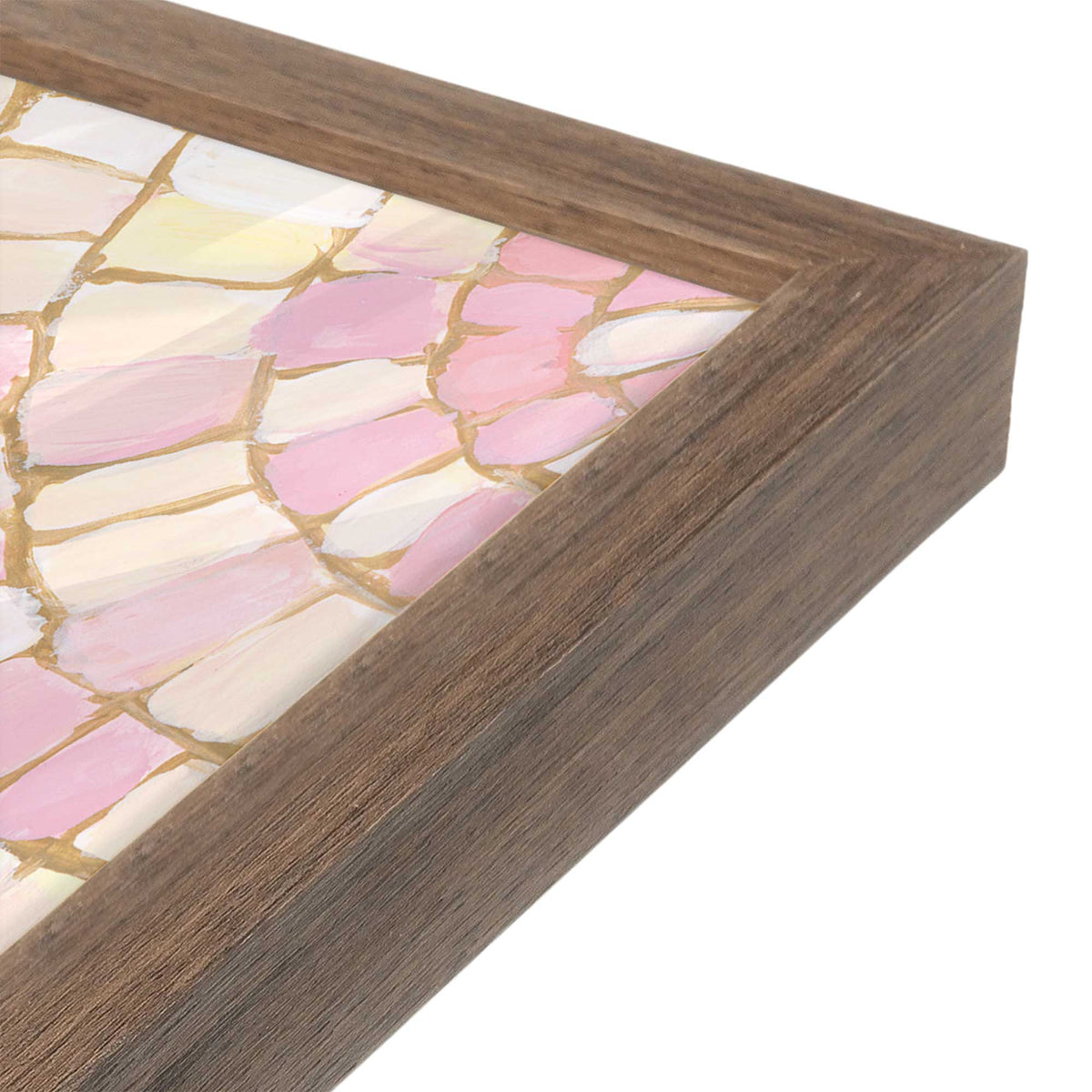 [Color:Walnut], Picture of art in a Walnut frame of the corner