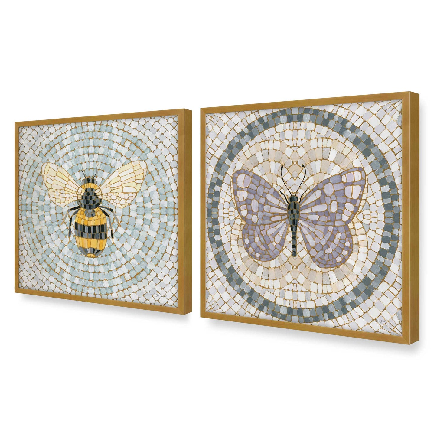 [Color:Polished Gold], Picture of art in a Polished Gold frame of the corner