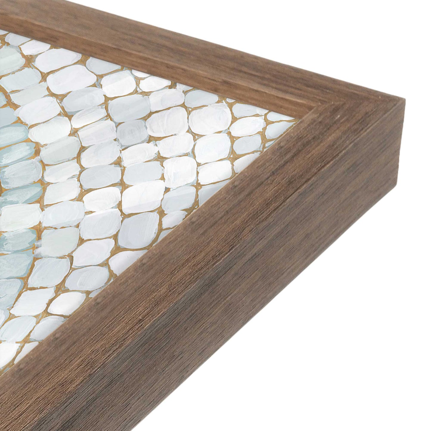 [Color:Walnut], Picture of art in a Walnut frame of the corner