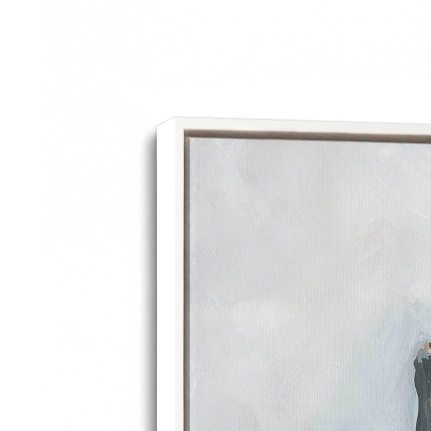 [Color:Opaque White], Picture of art in a White frame at an angle