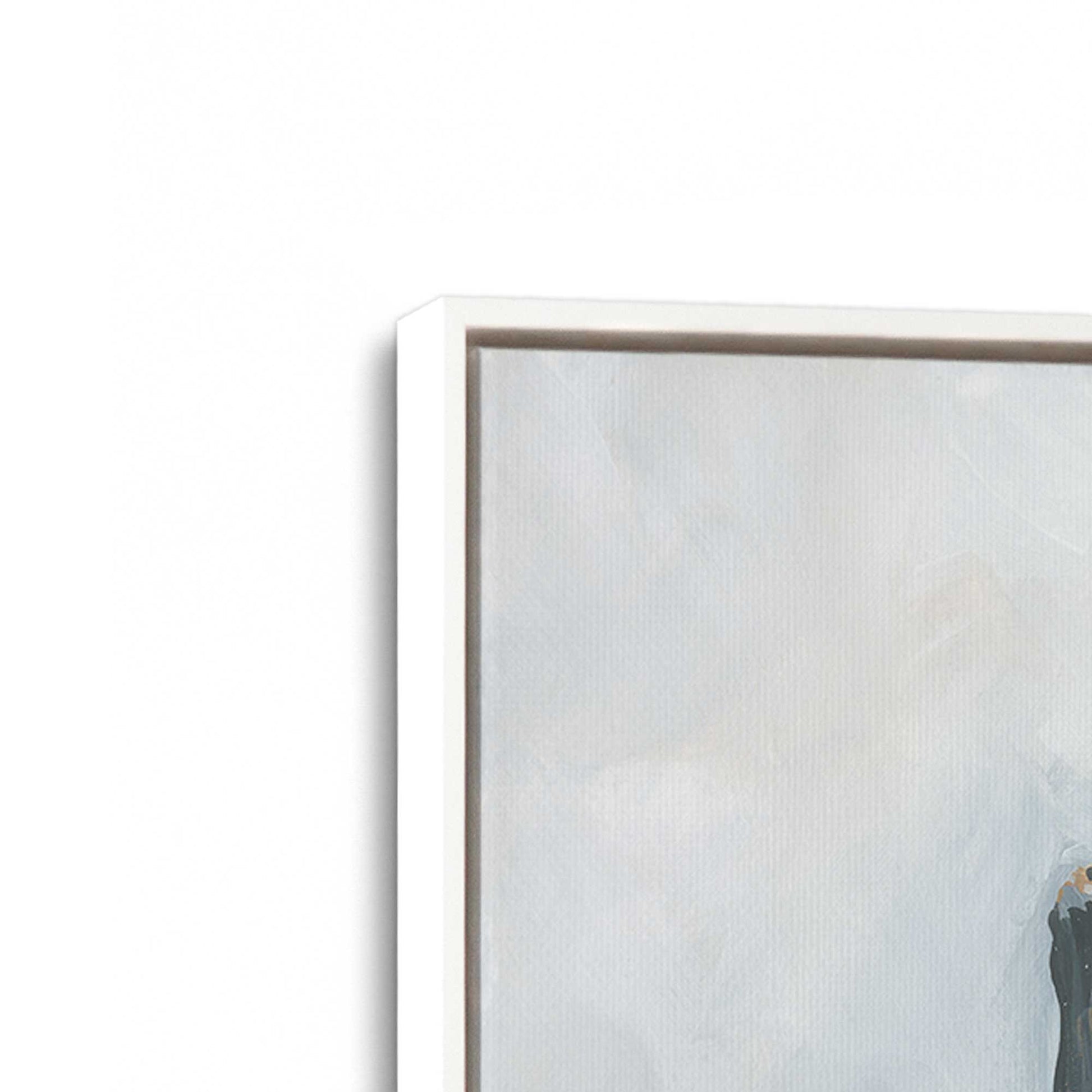 [Color:Opaque White], Picture of art in a White frame at an angle