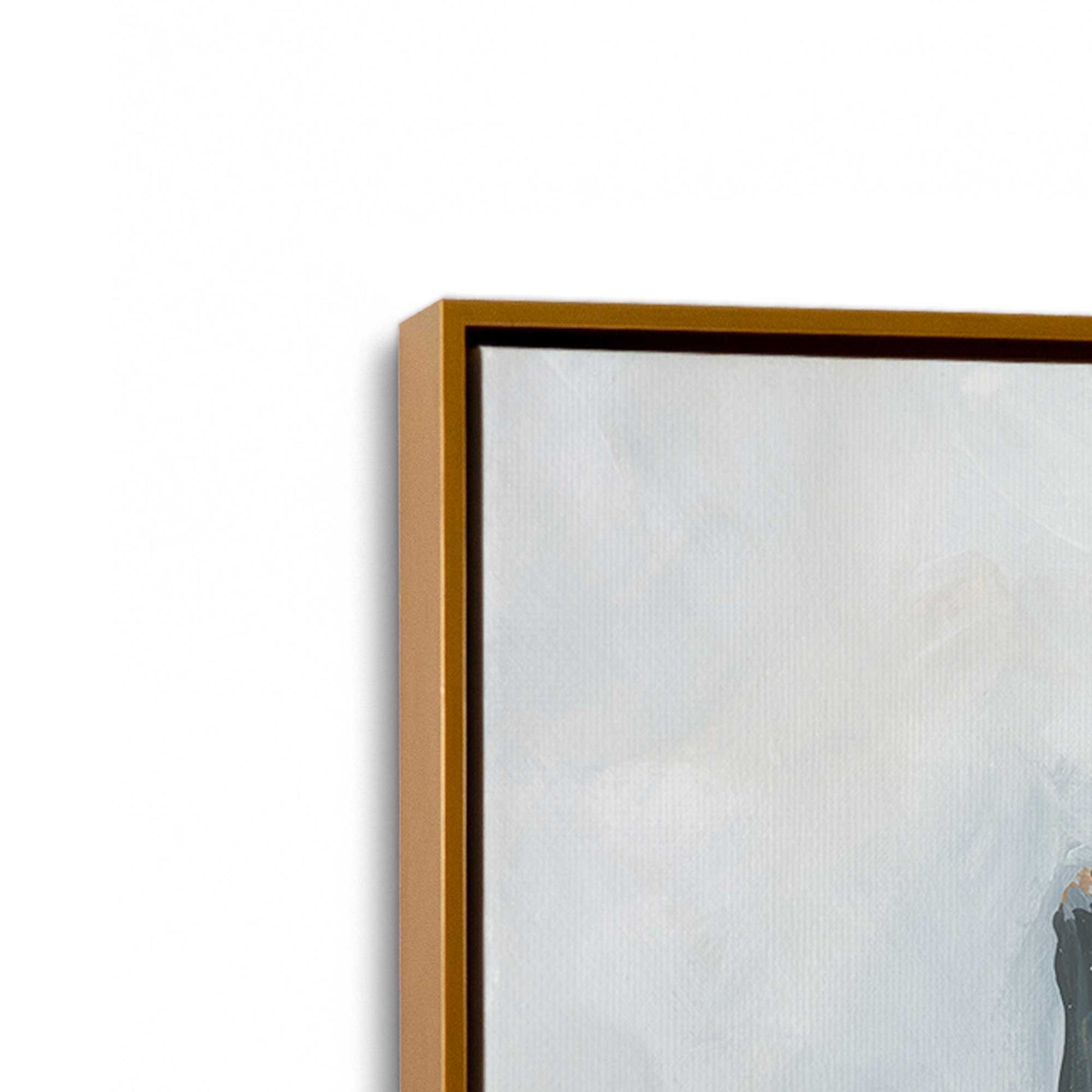 [Color:Polished Gold], Picture of art in a Polished Gold frame at an angle