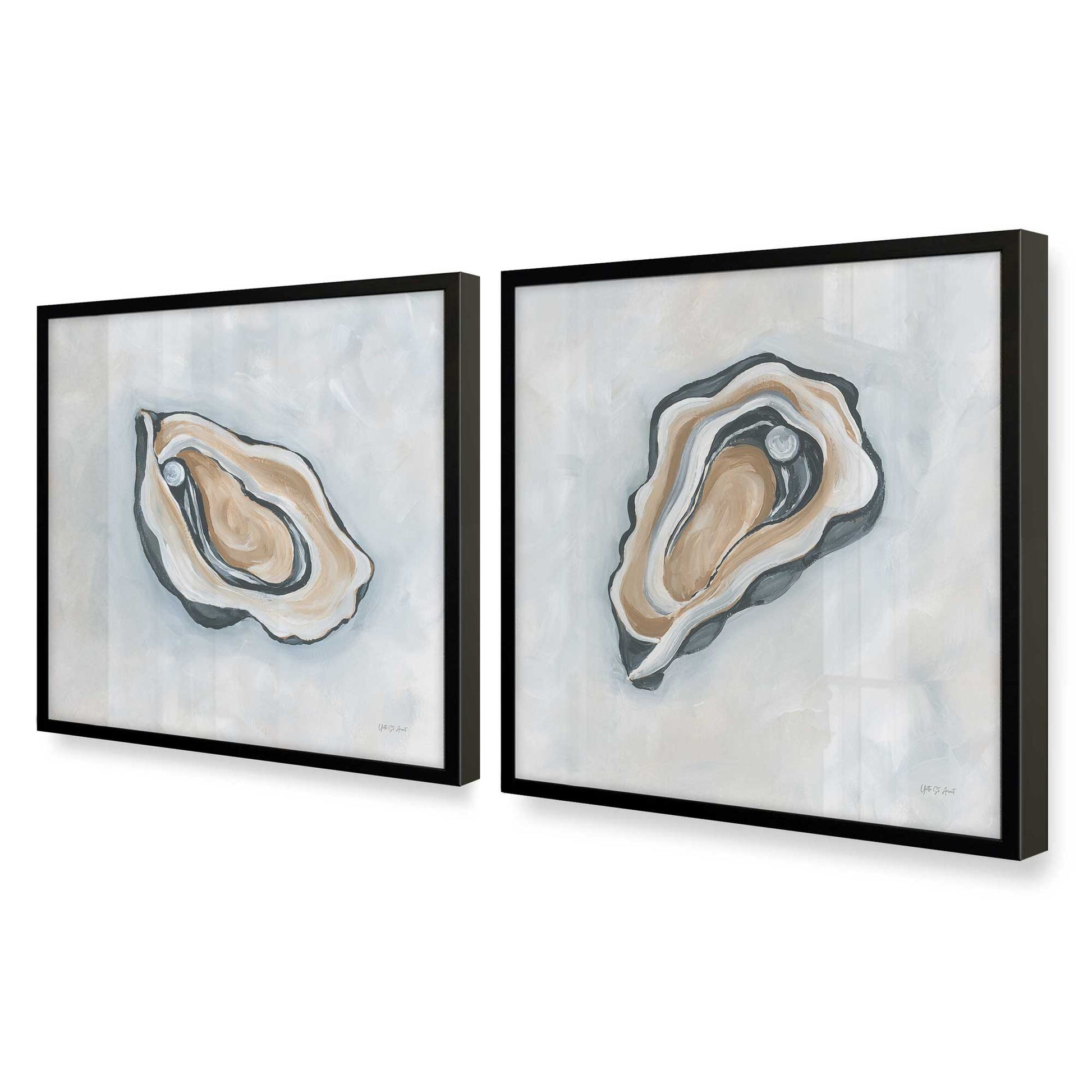[Color:Satin Black], Picture of art in a Satin Black frame at an angle