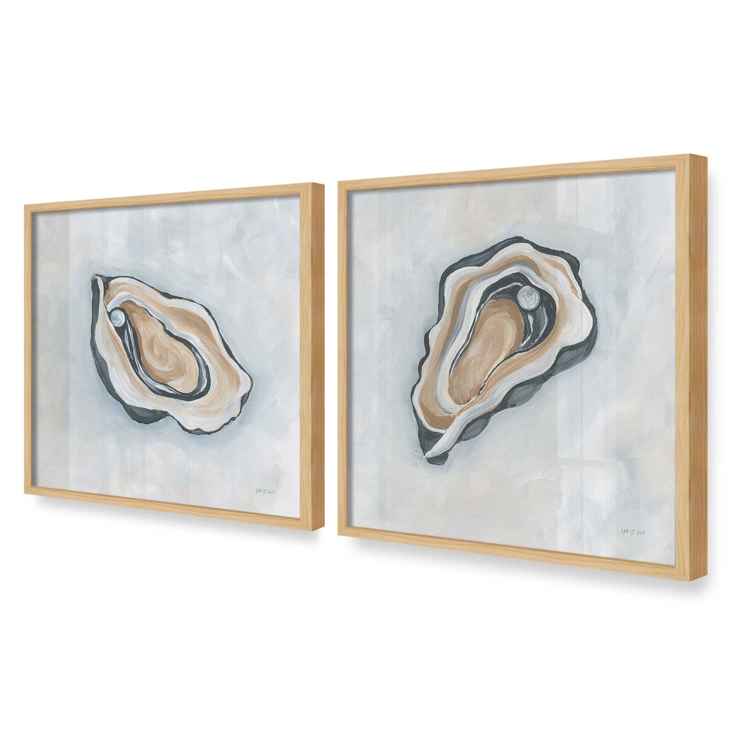 [Color:American Maple], Picture of art in an American Maple frame at an angle