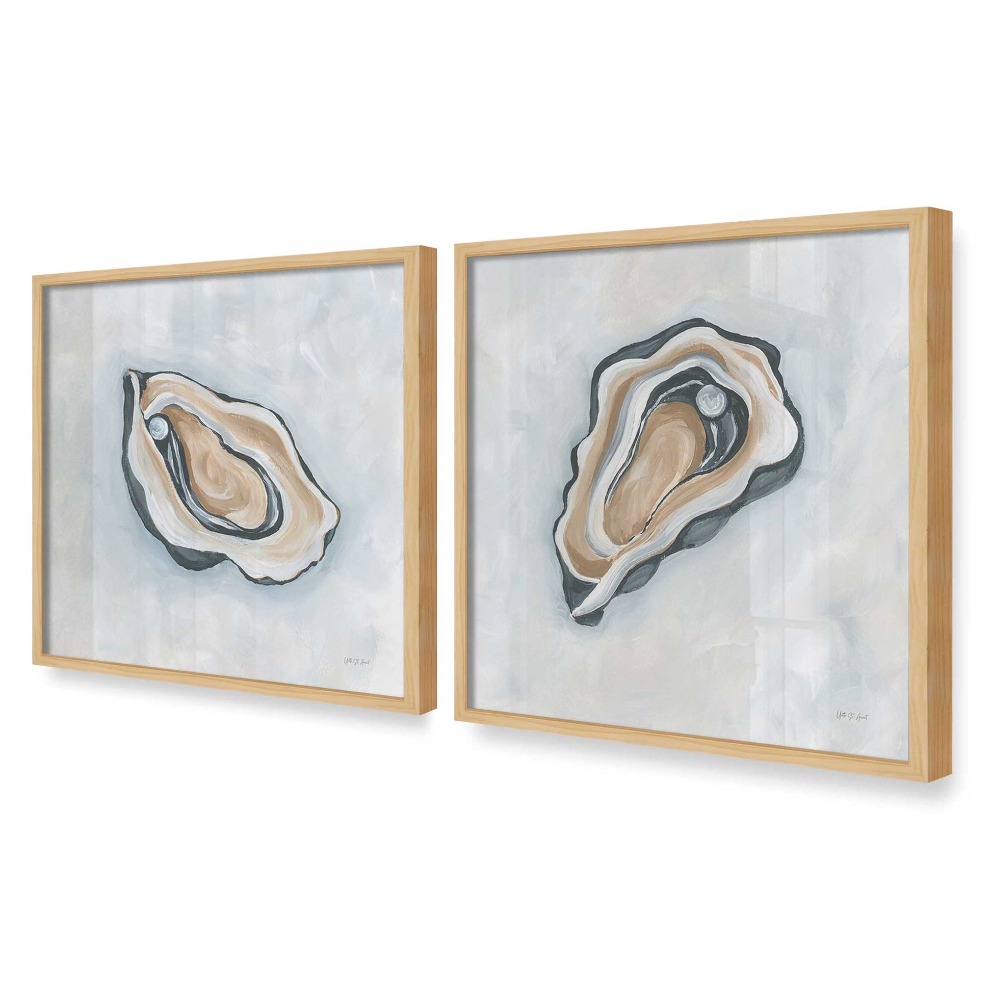 [Color:American Maple], Picture of art in an American Maple frame at an angle