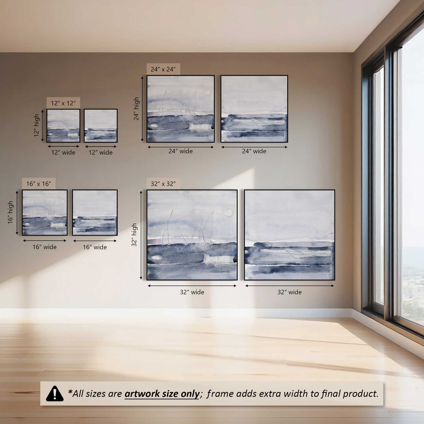 Blue Mood Moves, Set of 2 Canvas Prints