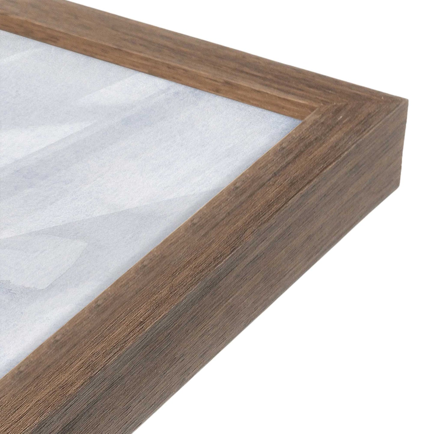 [Color:Walnut], Picture of art in a Walnut frame of the corner