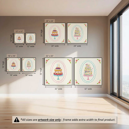 Sweet Slice Party, Set of 2 Canvas Prints