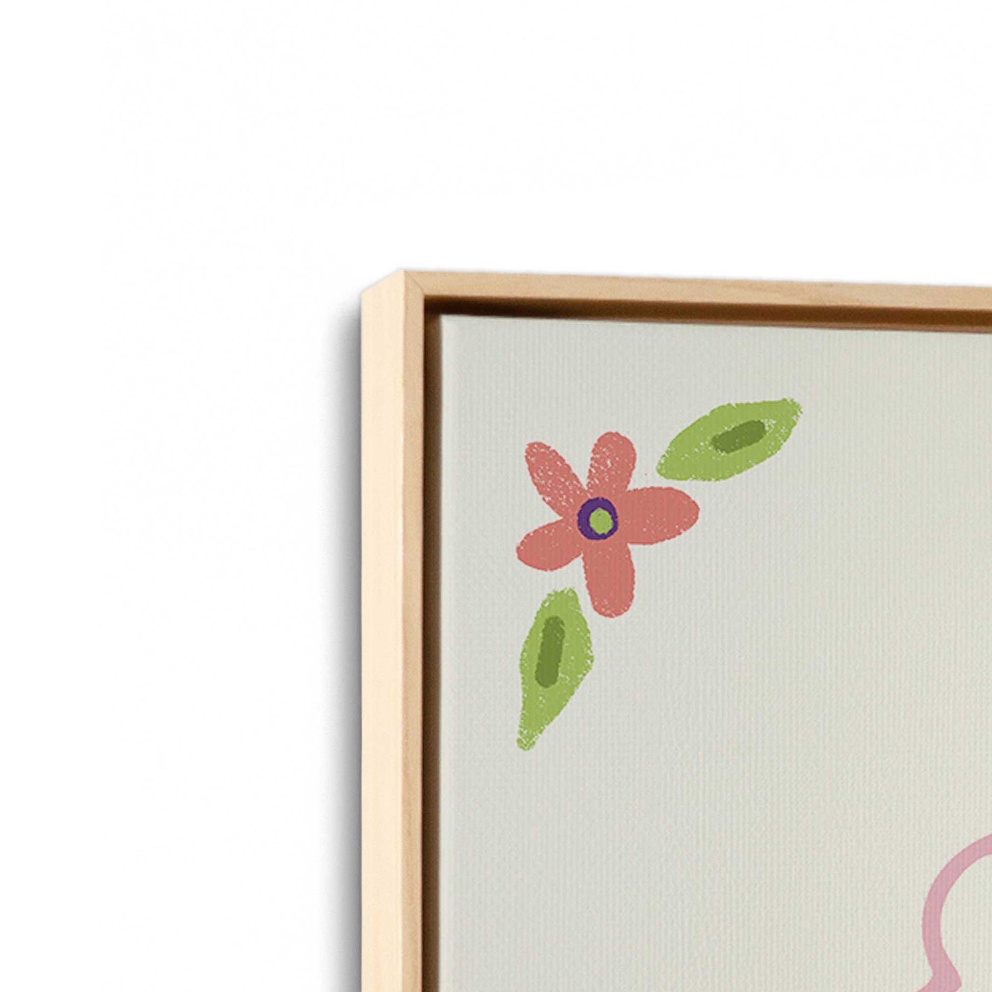 [Color:American Maple], Picture of art in an American Maple frame at an angle