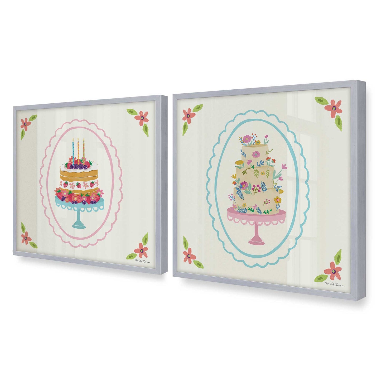 [Color:Polished Chrome], Picture of art in a Polished Chrome frame of the corner