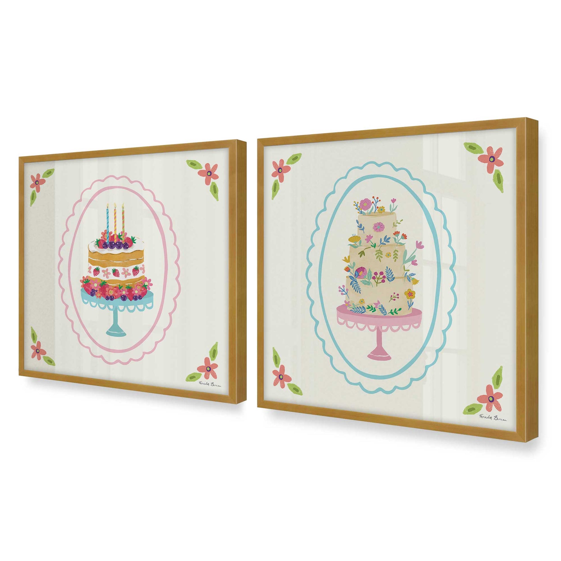[Color:Polished Gold], Picture of art in a Polished Gold frame of the corner