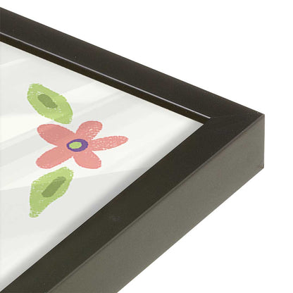 [Color:Satin Black], Picture of art in a Satin Black frame of the corner