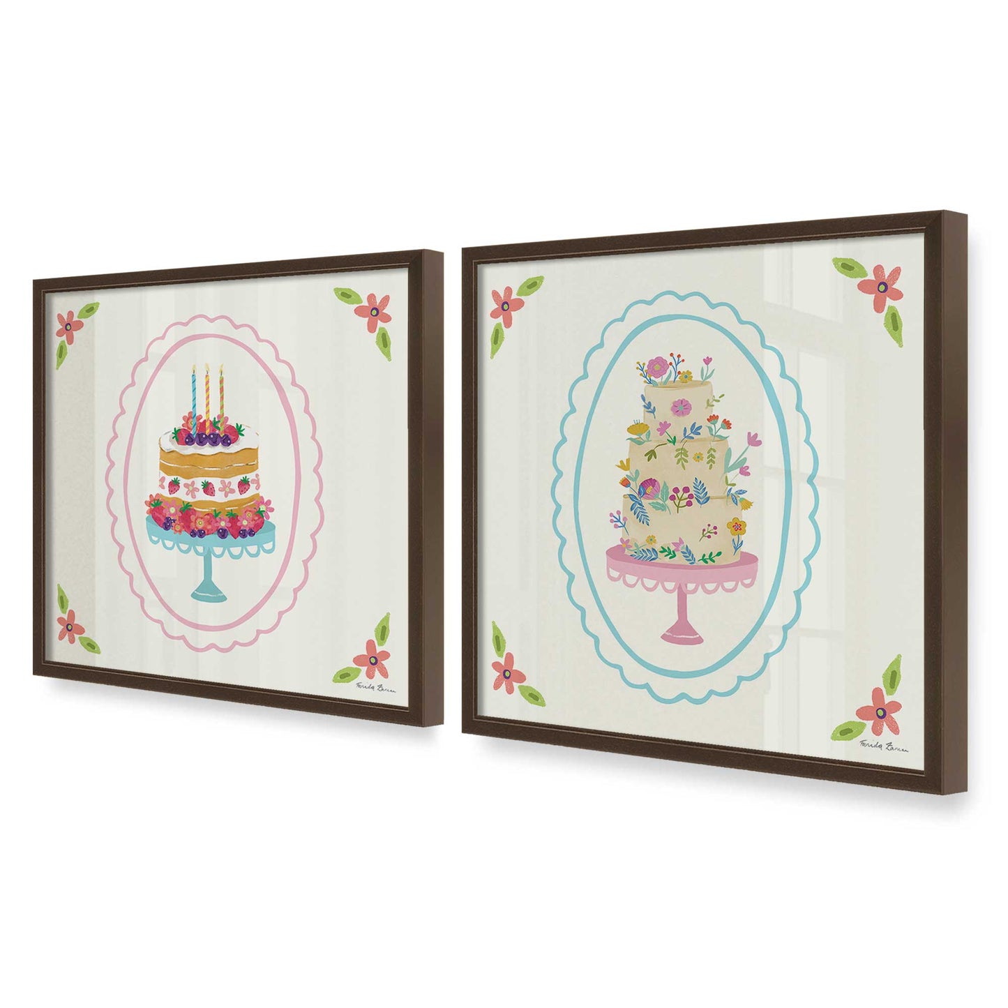 [Color:Belvinder Brown], Picture of art in a Belvinder Brown frame at an angle