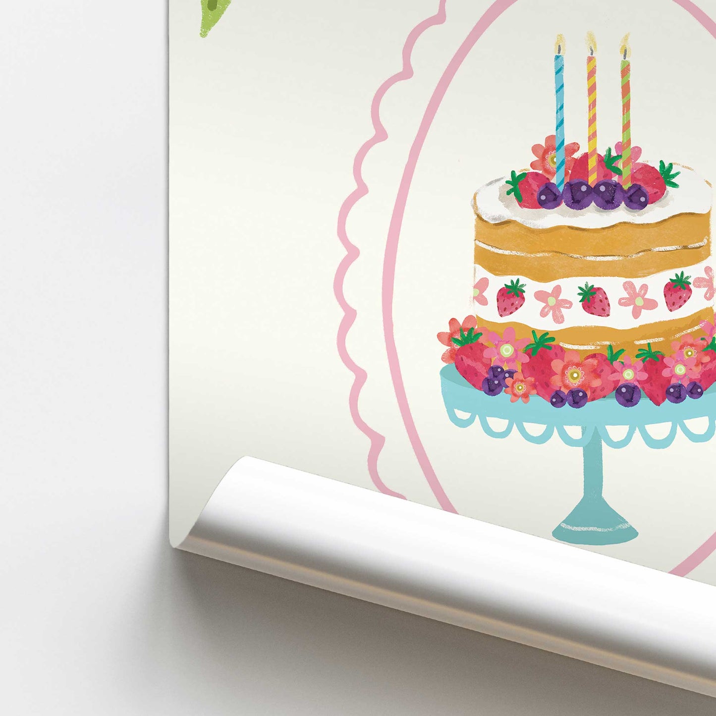 [color:Rolled Print], Picture of close up of art