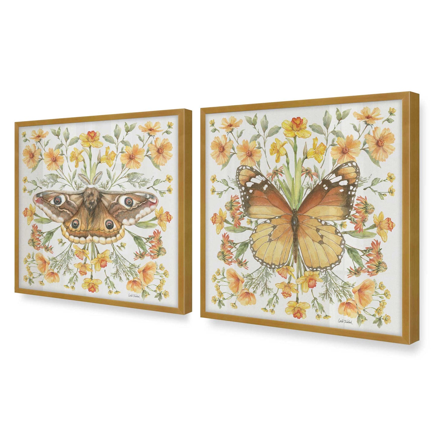 [Color:Polished Gold], Picture of art in a Polished Gold frame of the corner