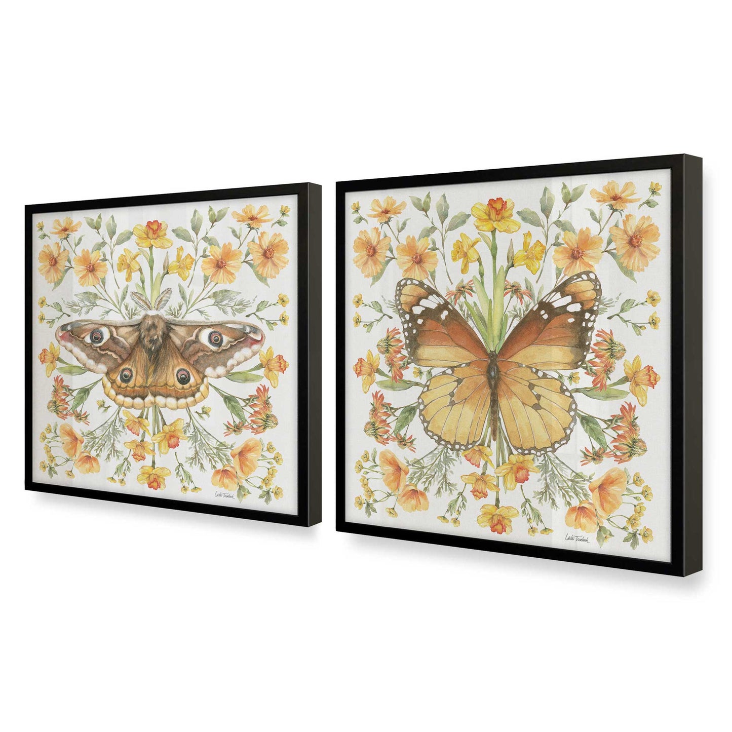 [Color:Satin Black], Picture of art in a Satin Black frame at an angle