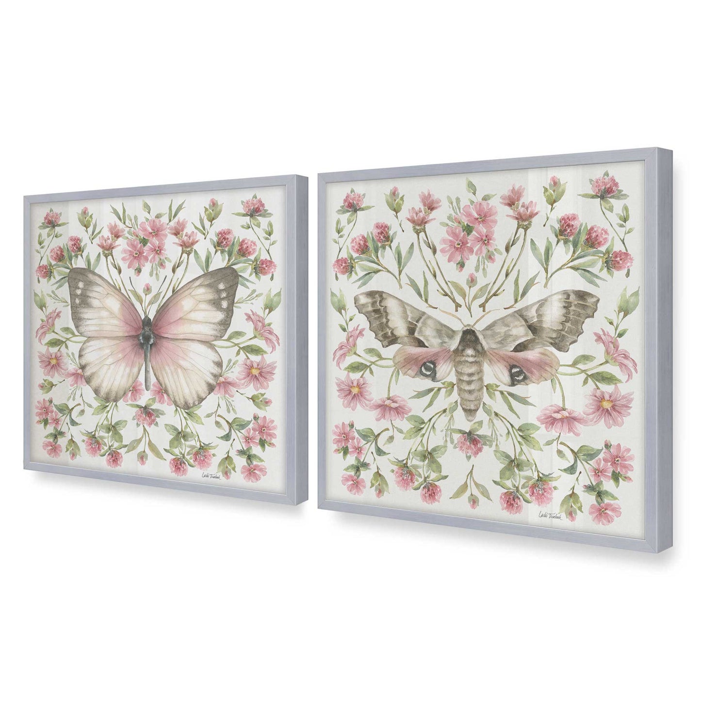 [Color:Polished Chrome], Picture of art in a Polished Chrome frame of the corner