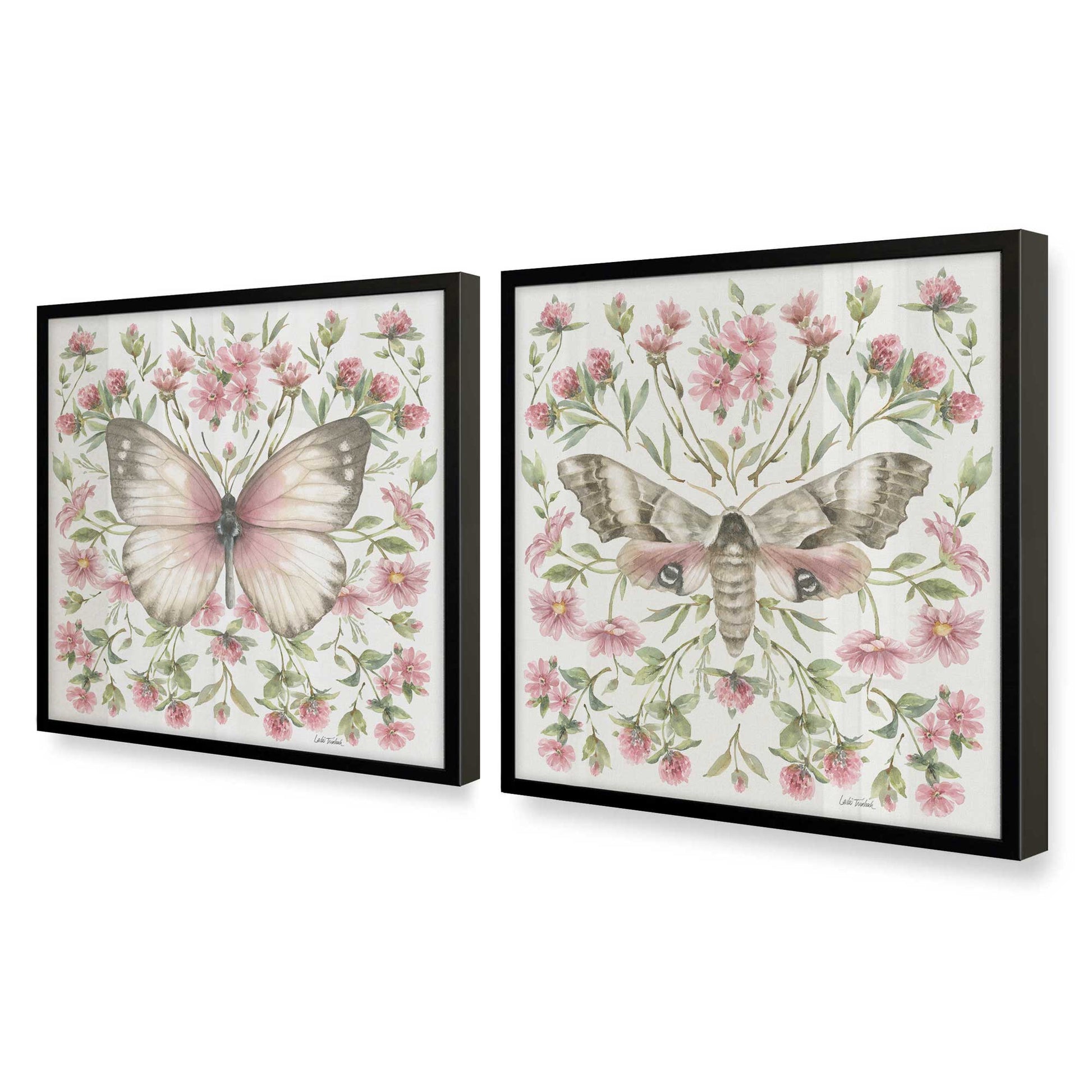 [Color:Satin Black], Picture of art in a Satin Black frame at an angle