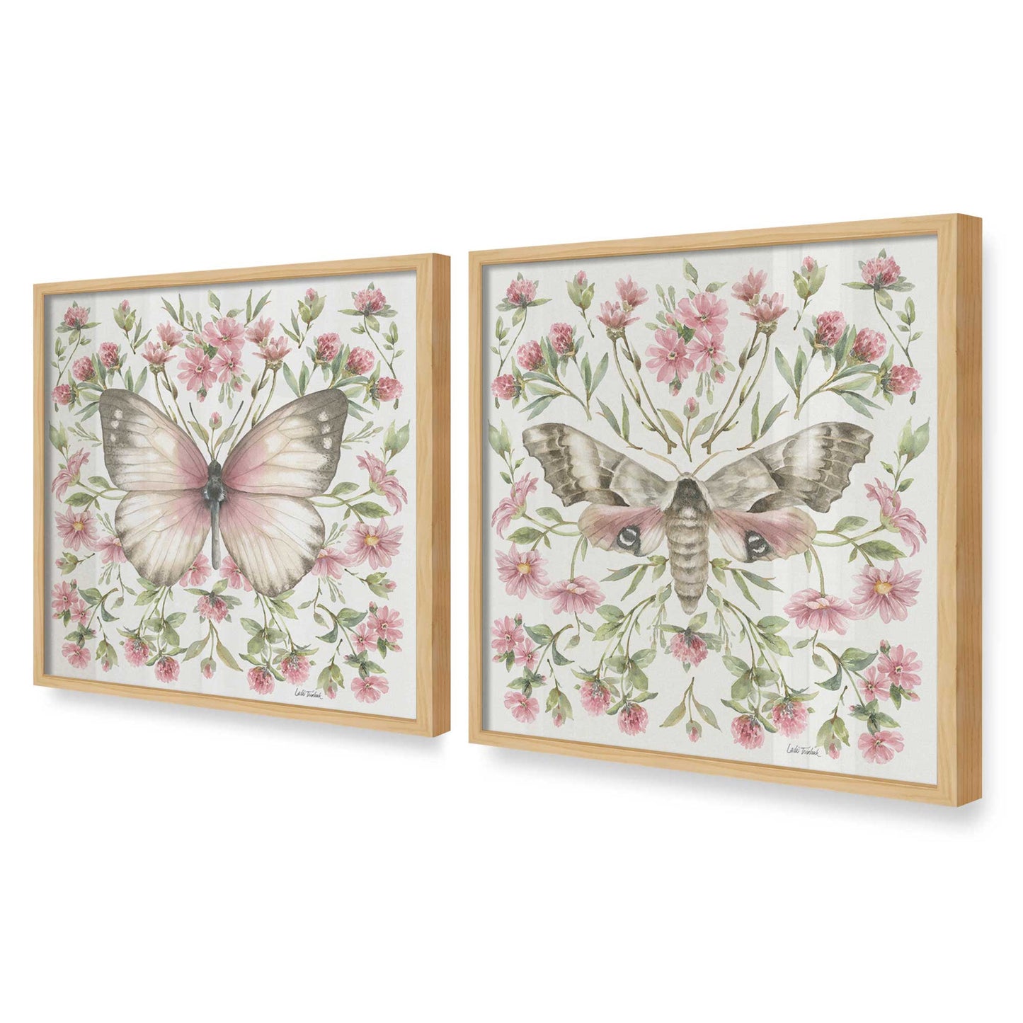 [Color:American Maple], Picture of art in an American Maple frame at an angle