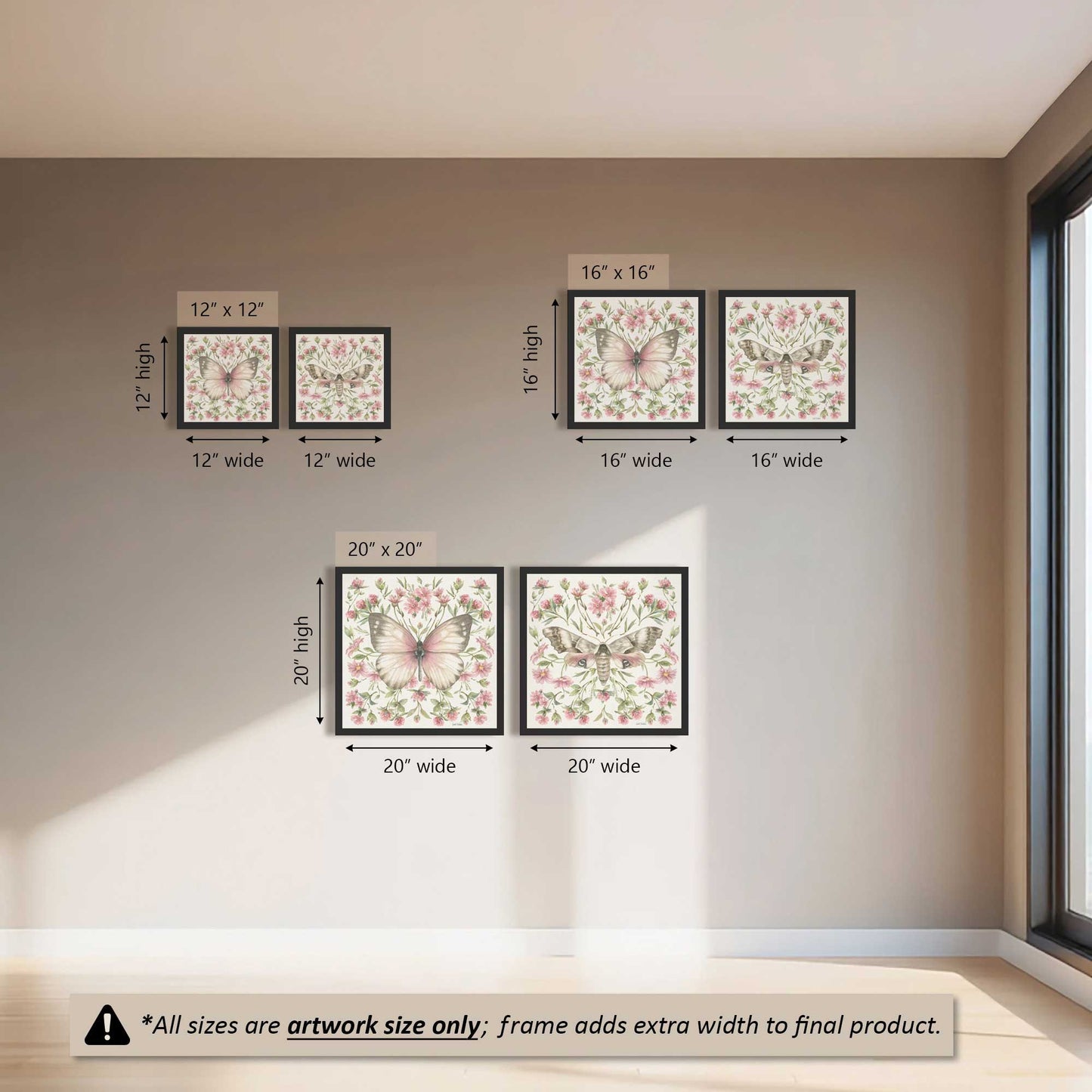 Petal Flutter Pop Set of 2 Art Prints