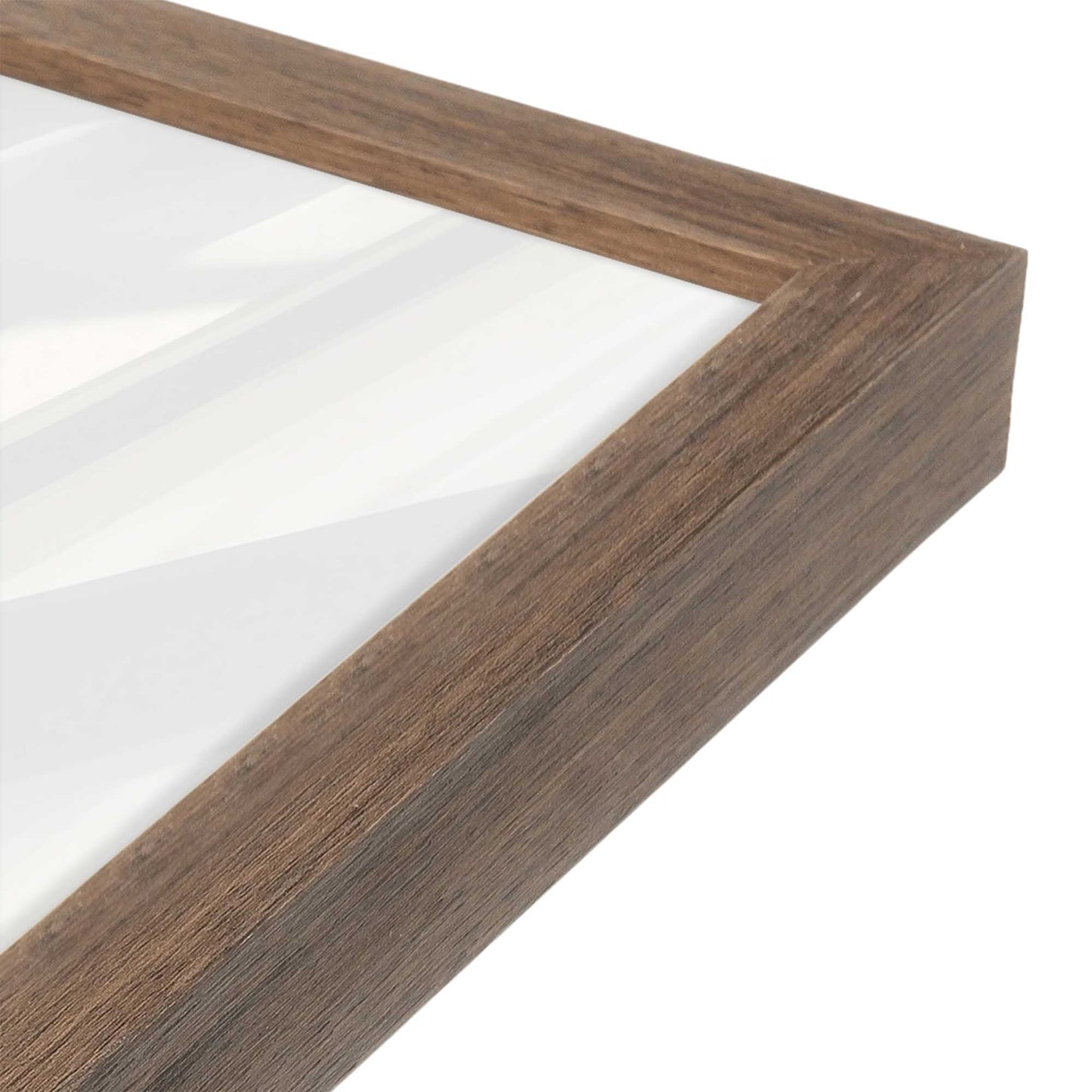 [Color:Walnut], Picture of art in a Walnut frame of the corner
