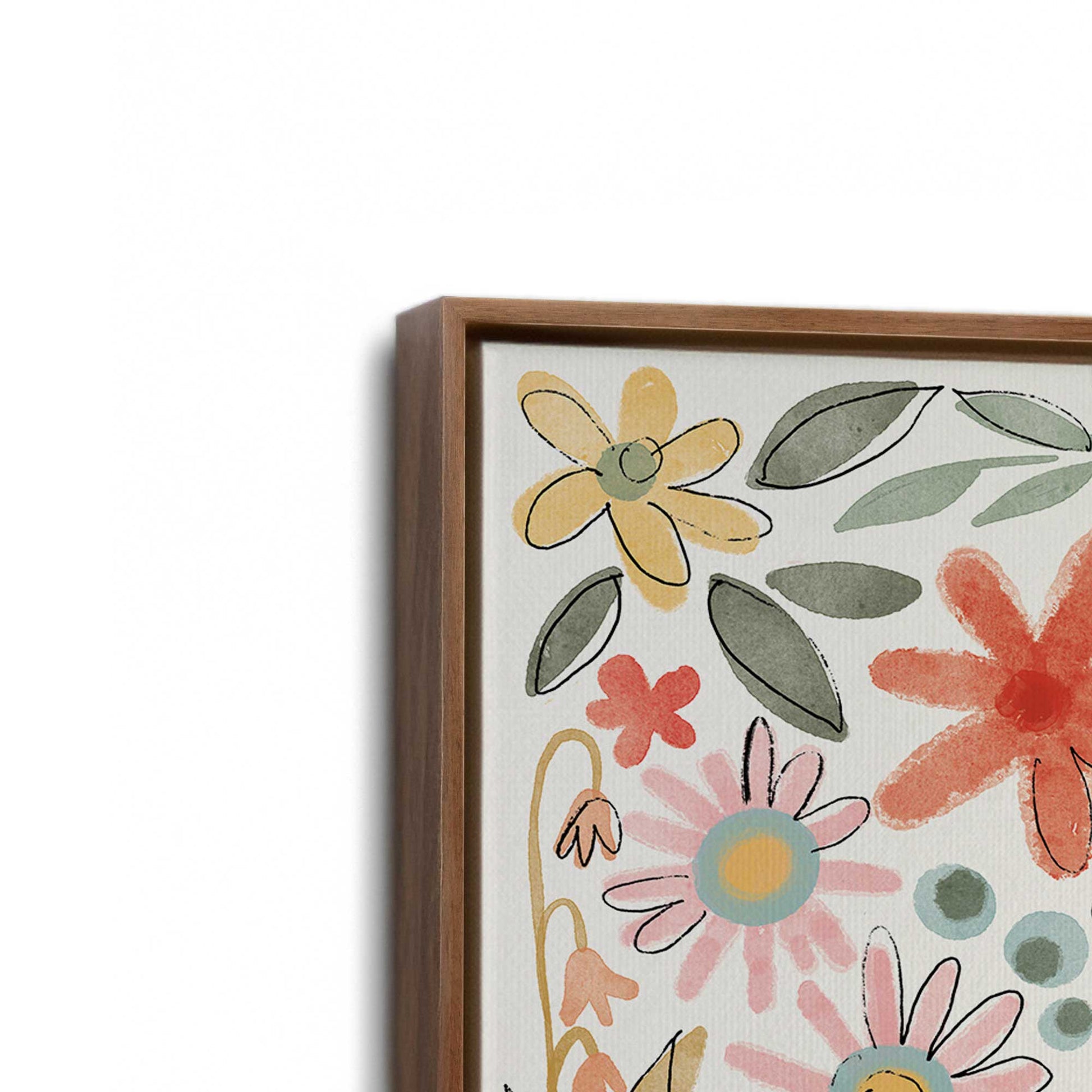 [Color:Walnut], Picture of art in a Walnut frame at an angle