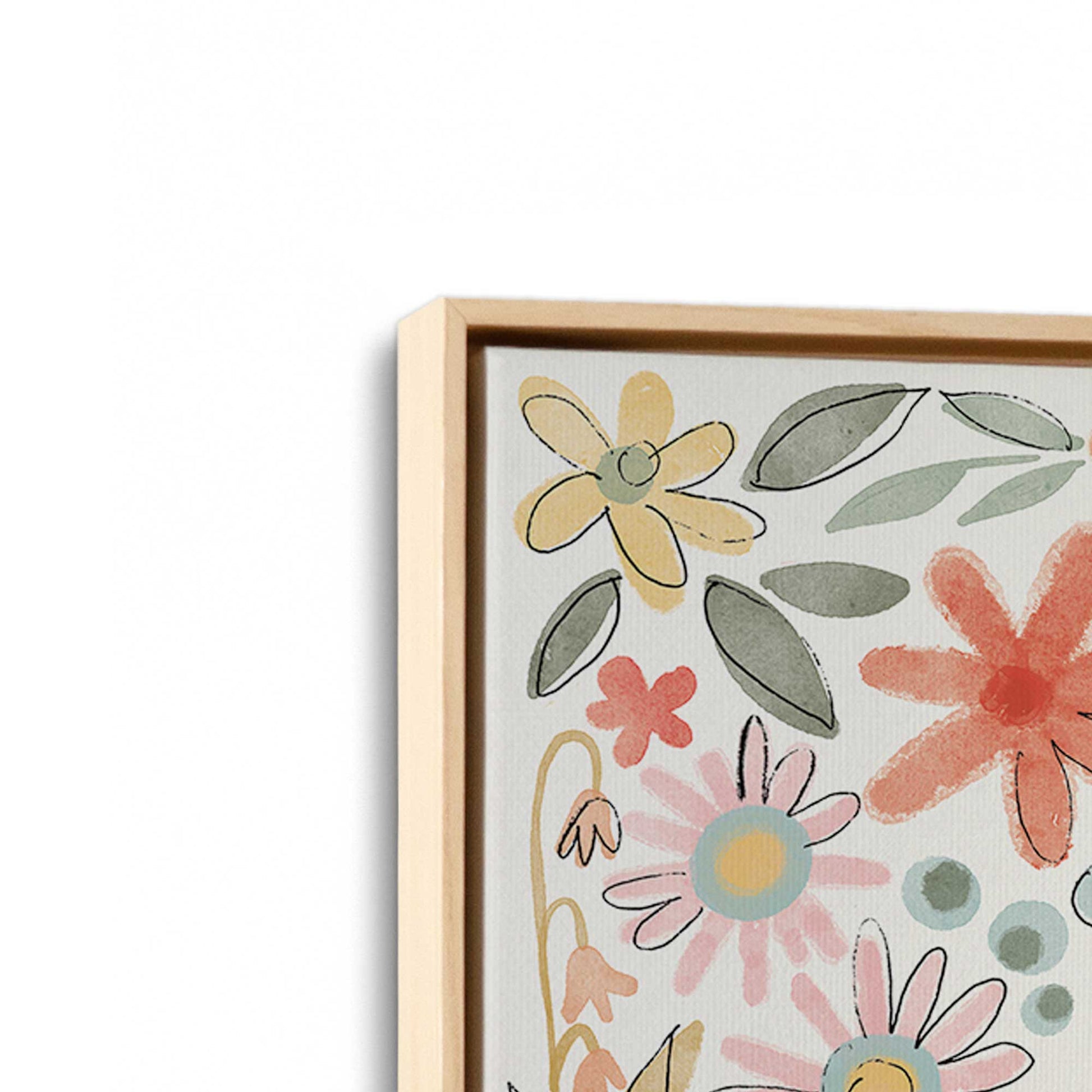 [Color:American Maple], Picture of art in an American Maple frame at an angle