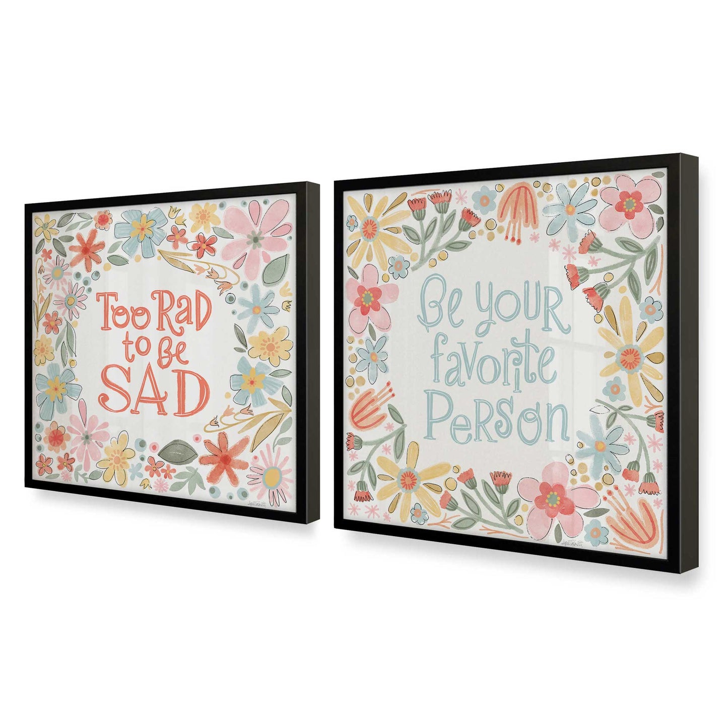 [Color:Satin Black], Picture of art in a Satin Black frame at an angle
