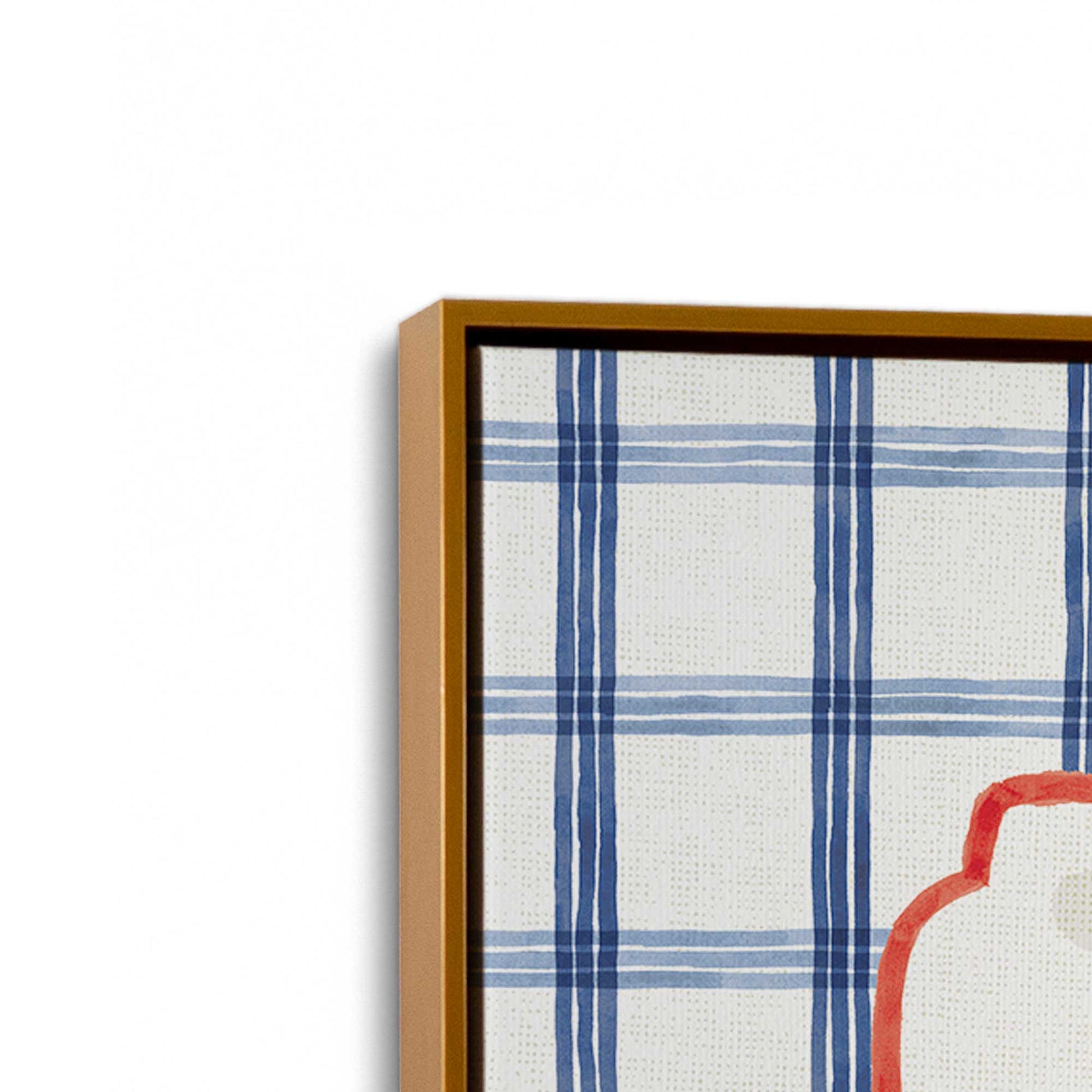 [Color:Polished Gold], Picture of art in a Polished Gold frame at an angle