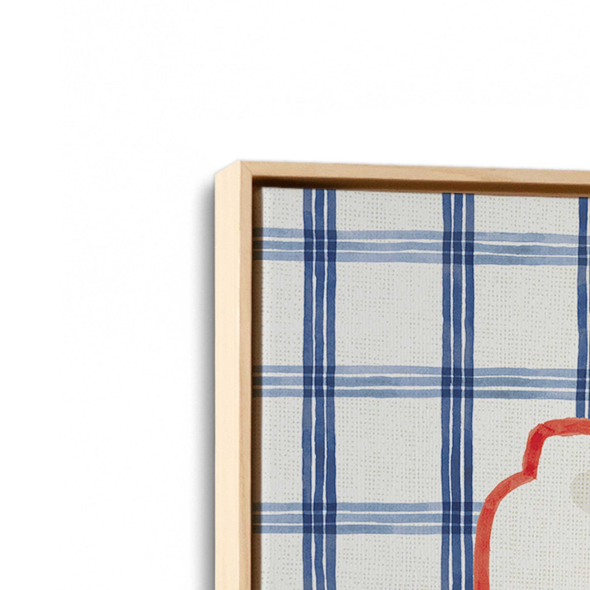 [Color:American Maple], Picture of art in an American Maple frame at an angle