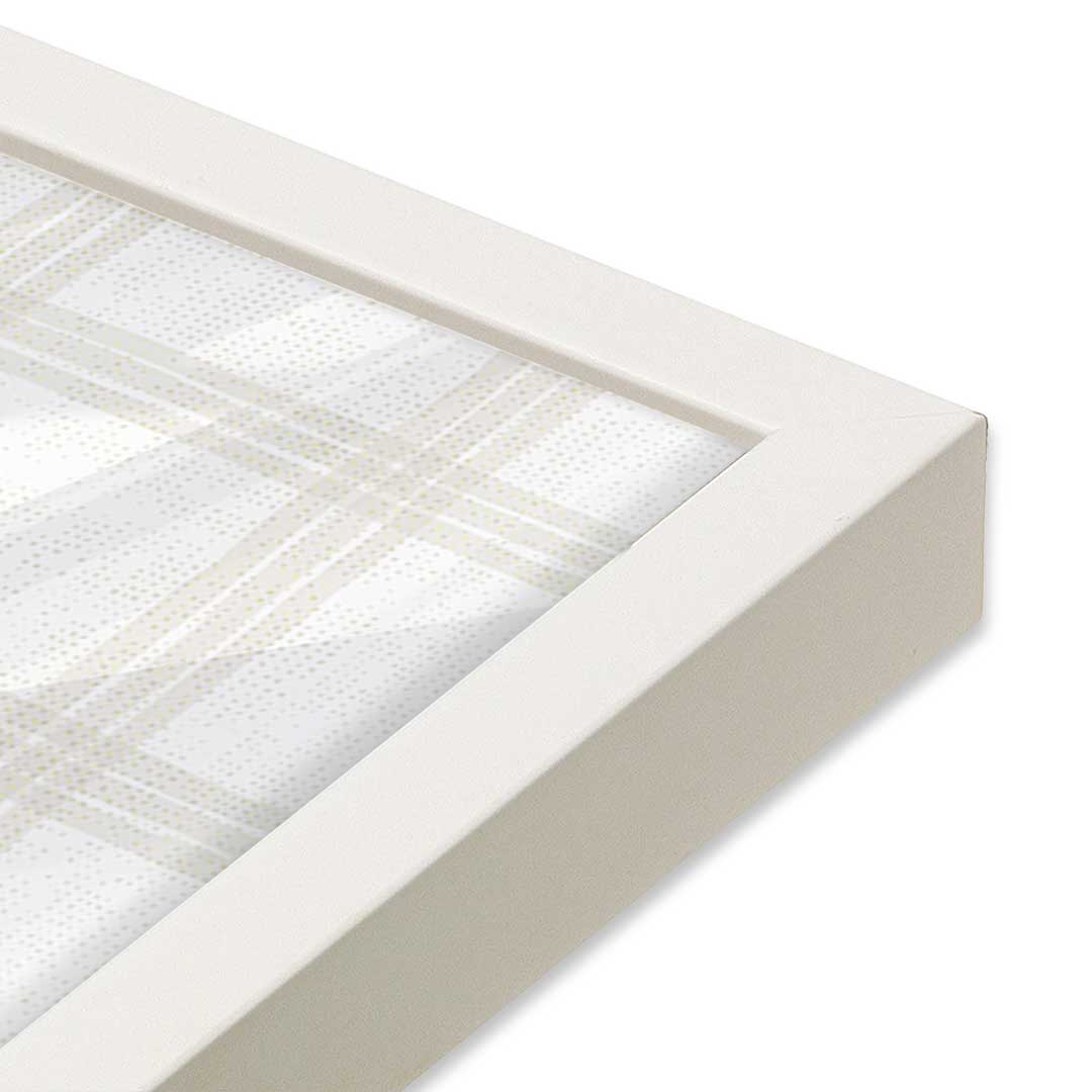[Color:Opaque White], Picture of art in an Opaque White frame of the corner