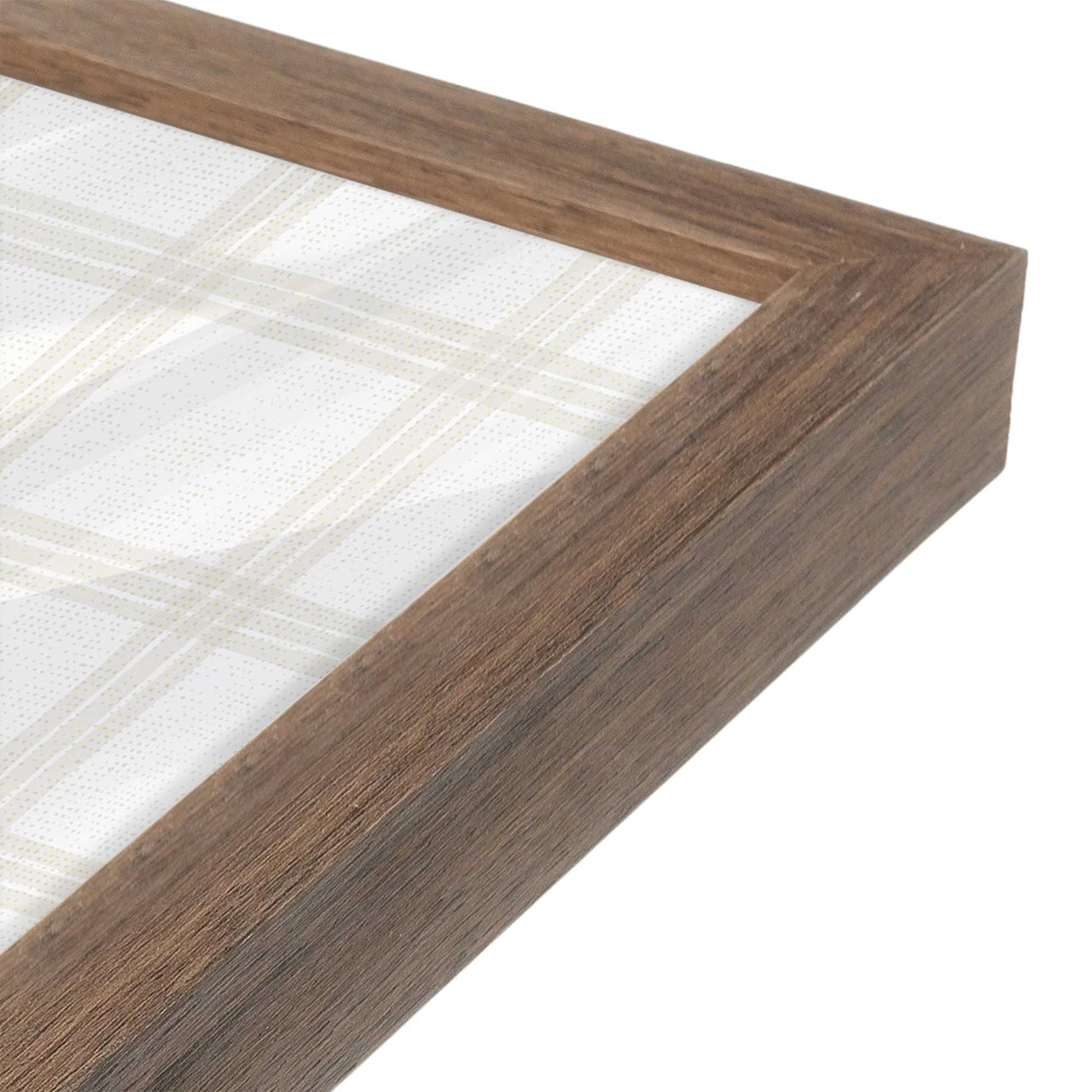 [Color:Walnut], Picture of art in a Walnut frame of the corner