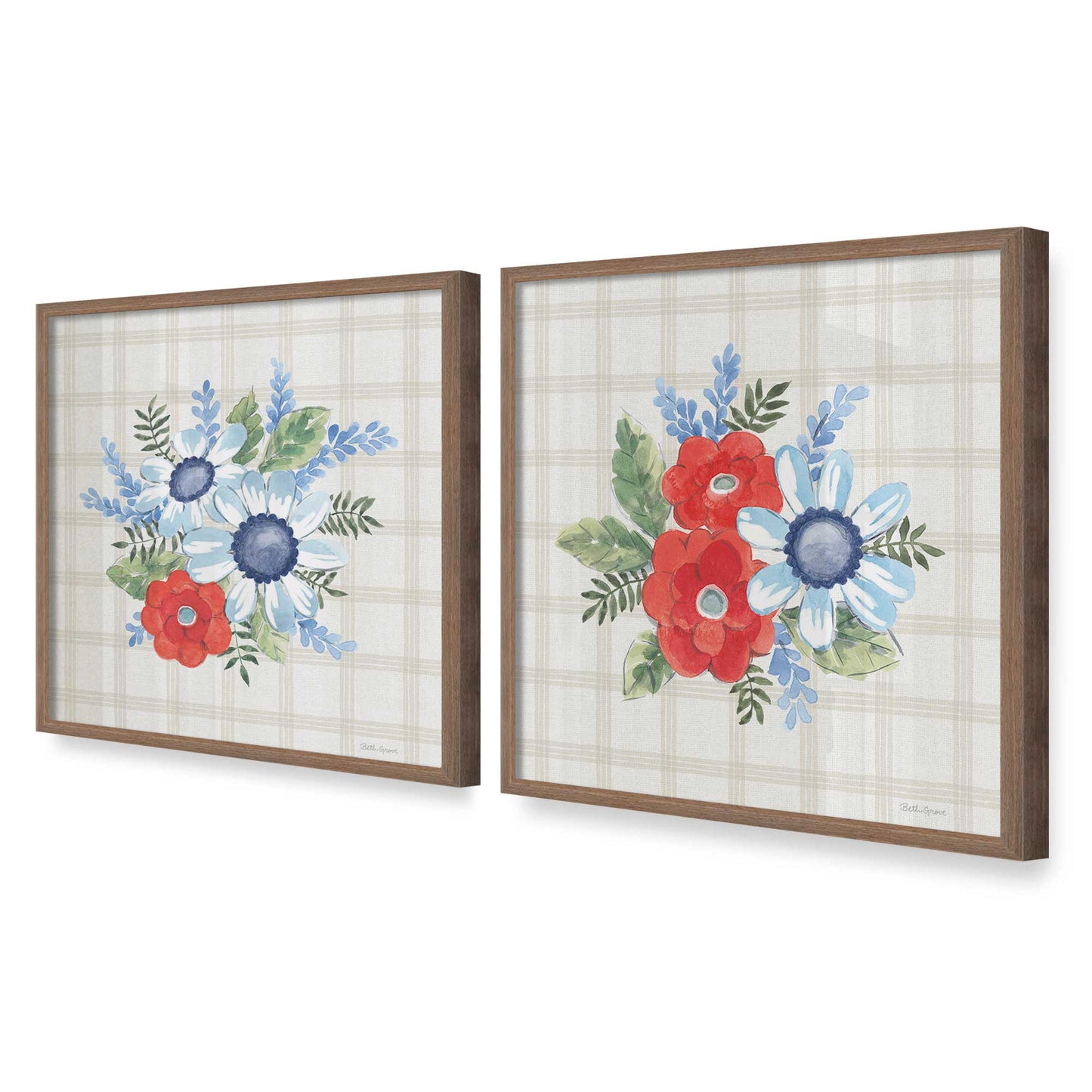 [Color:Walnut], Picture of art in a Walnut frame at an angle