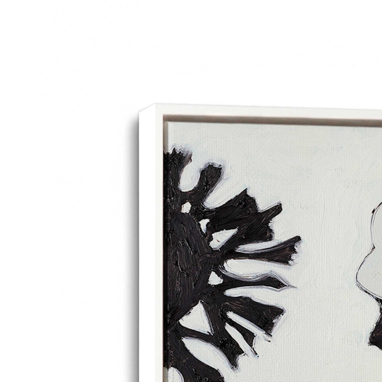 [Color:Opaque White], Picture of art in a White frame at an angle