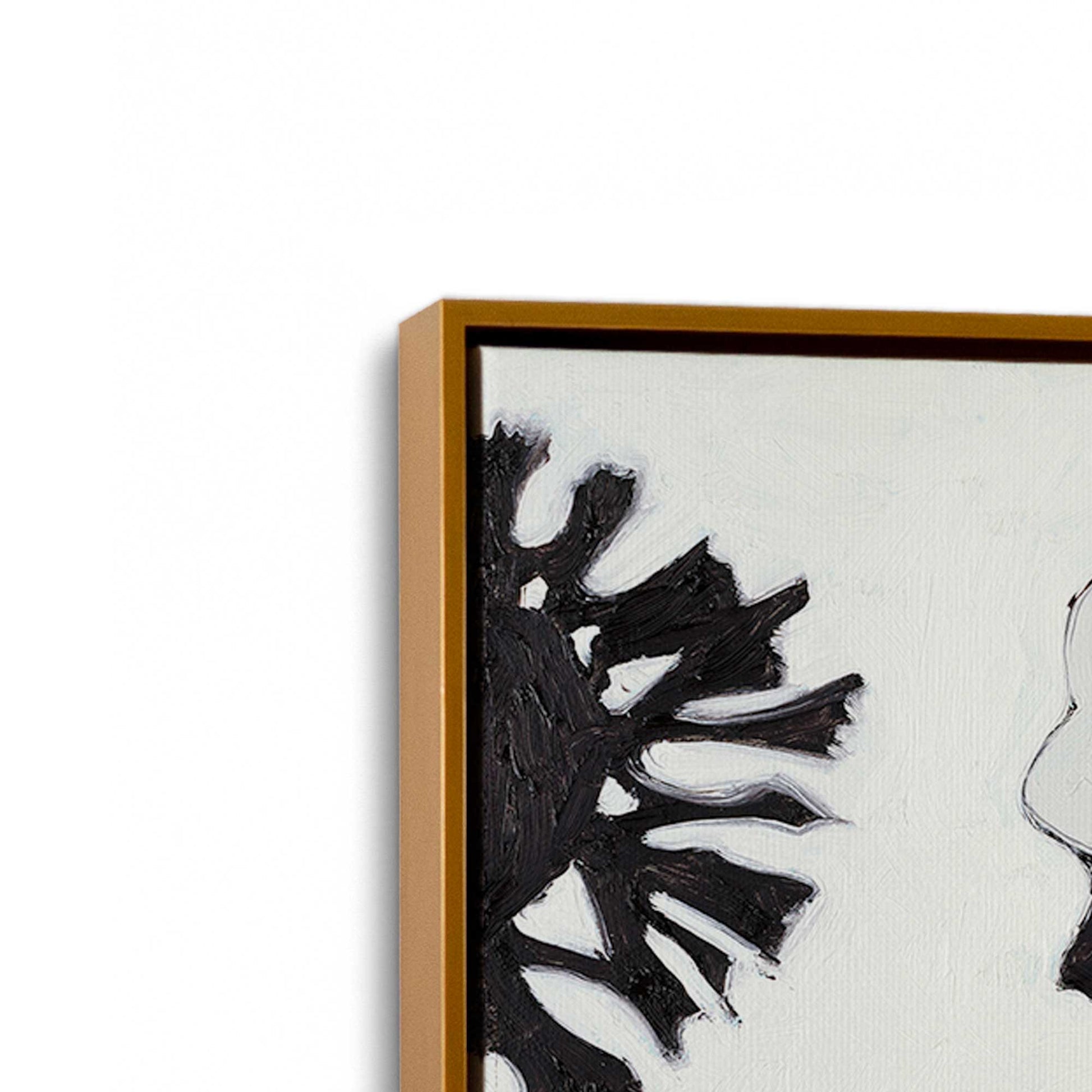 [Color:Polished Gold], Picture of art in a Polished Gold frame at an angle