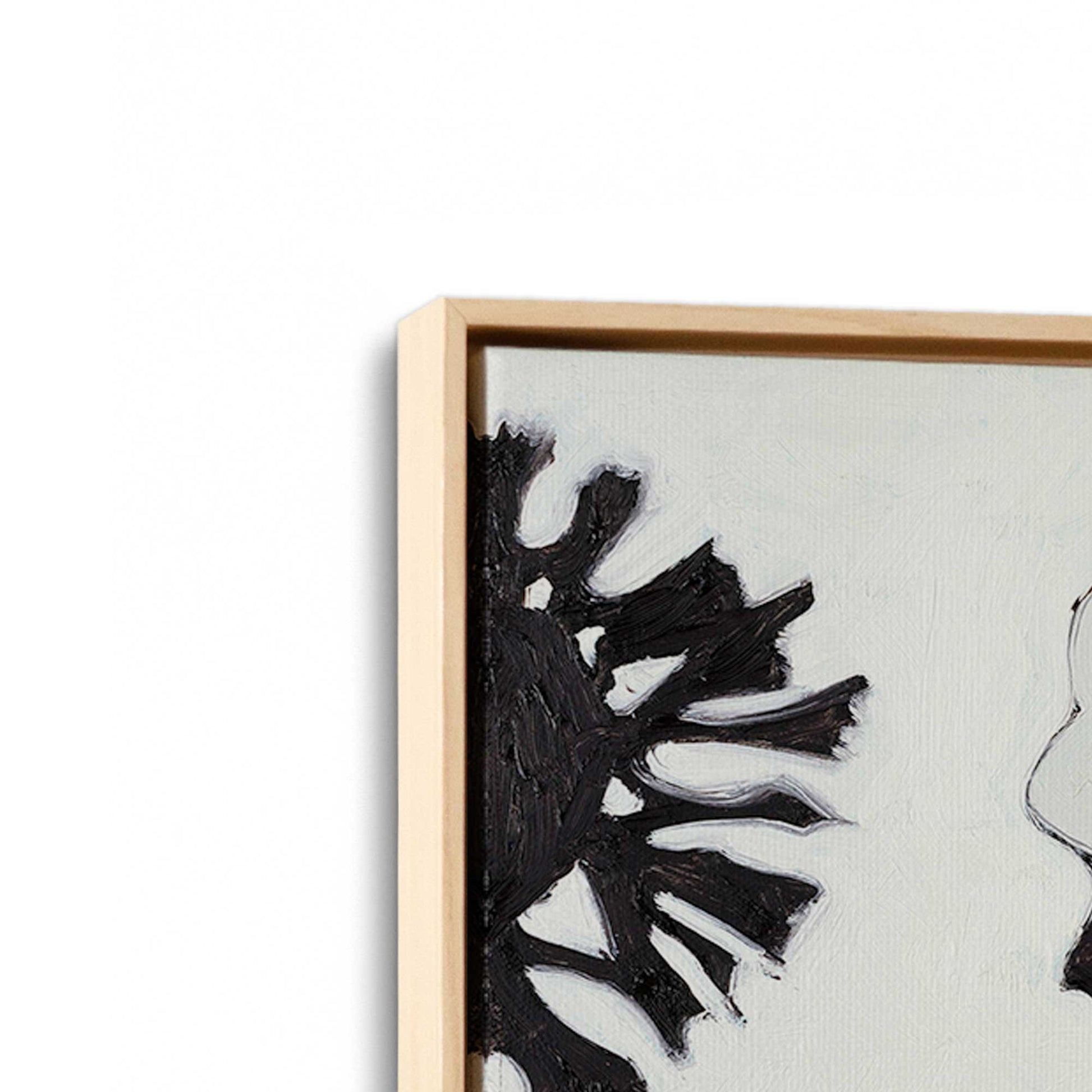[Color:American Maple], Picture of art in a American Maple frame at an angle