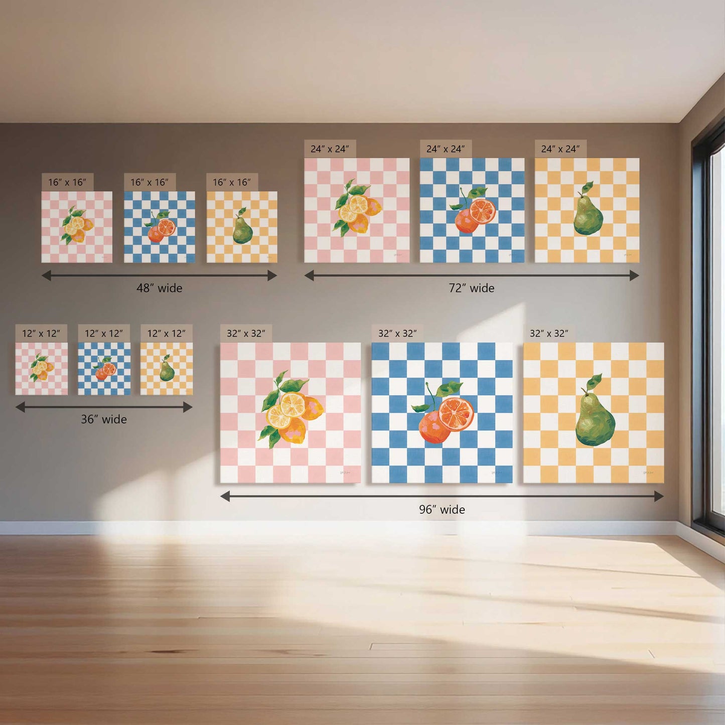 Bold and Juicy, Set of 3 Canvas Prints