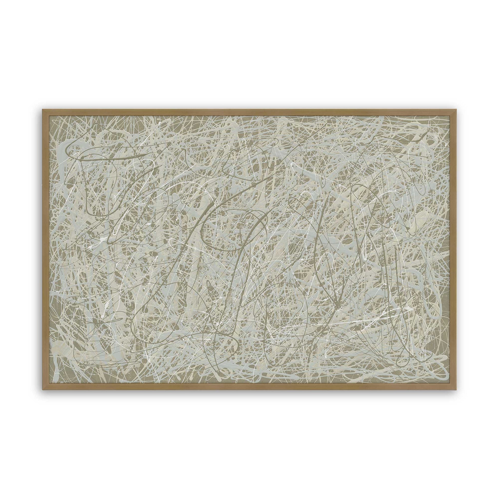 [Color:Brushed Gold], Picture of art in a Brushed Gold frame