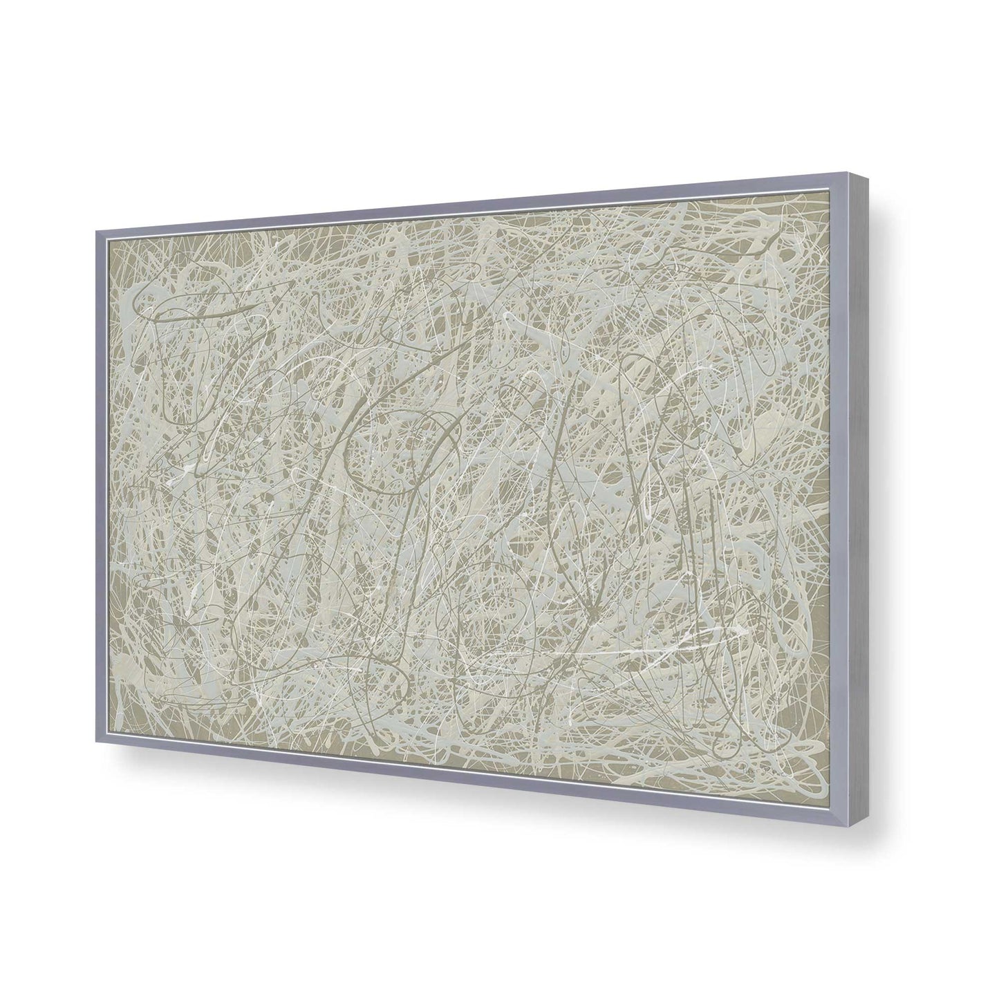 [Color:Polished Chrome], Picture of art in a Polished Chrome frame of the corner