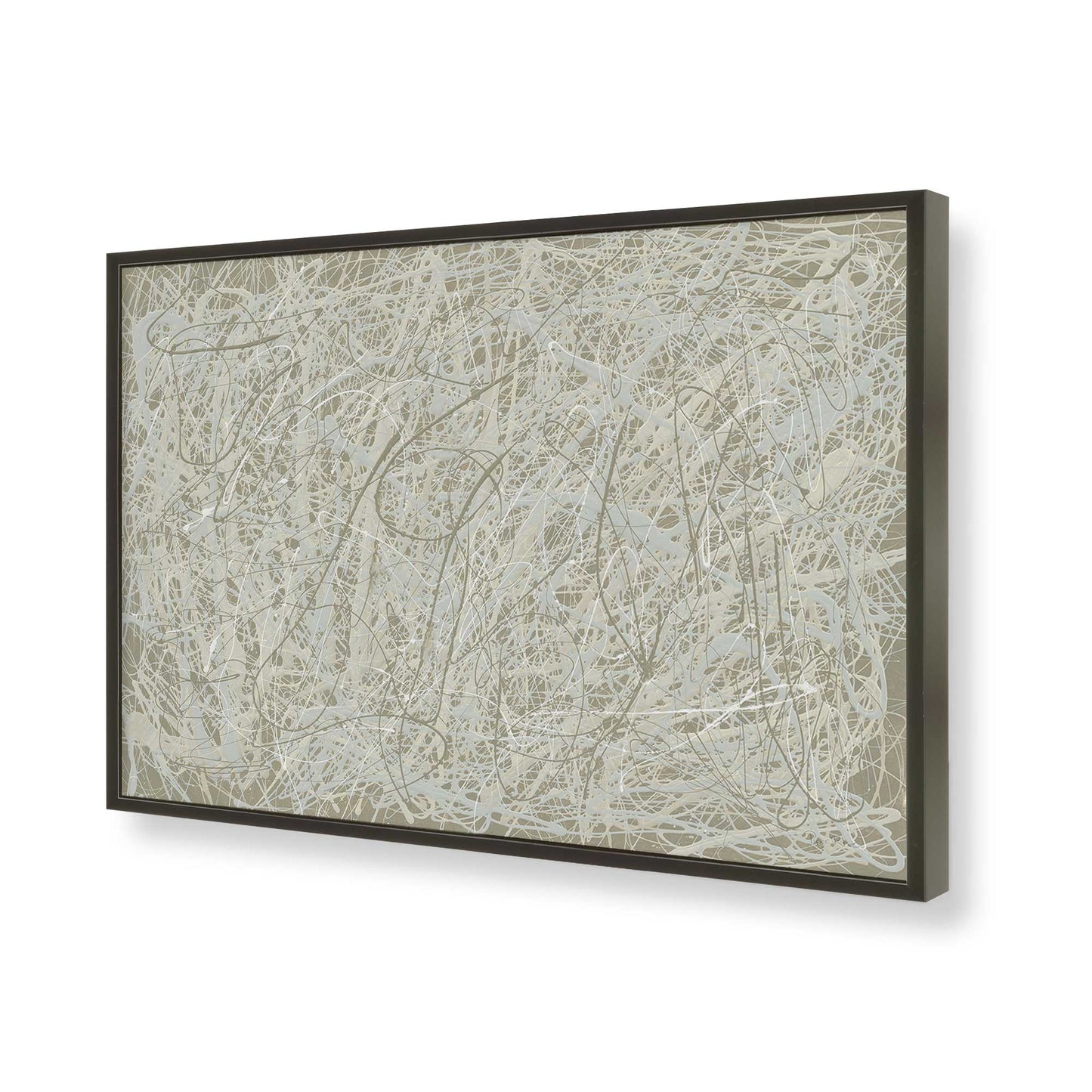 [Color:Satin Black], Picture of art in a Satin Black frame of the corner