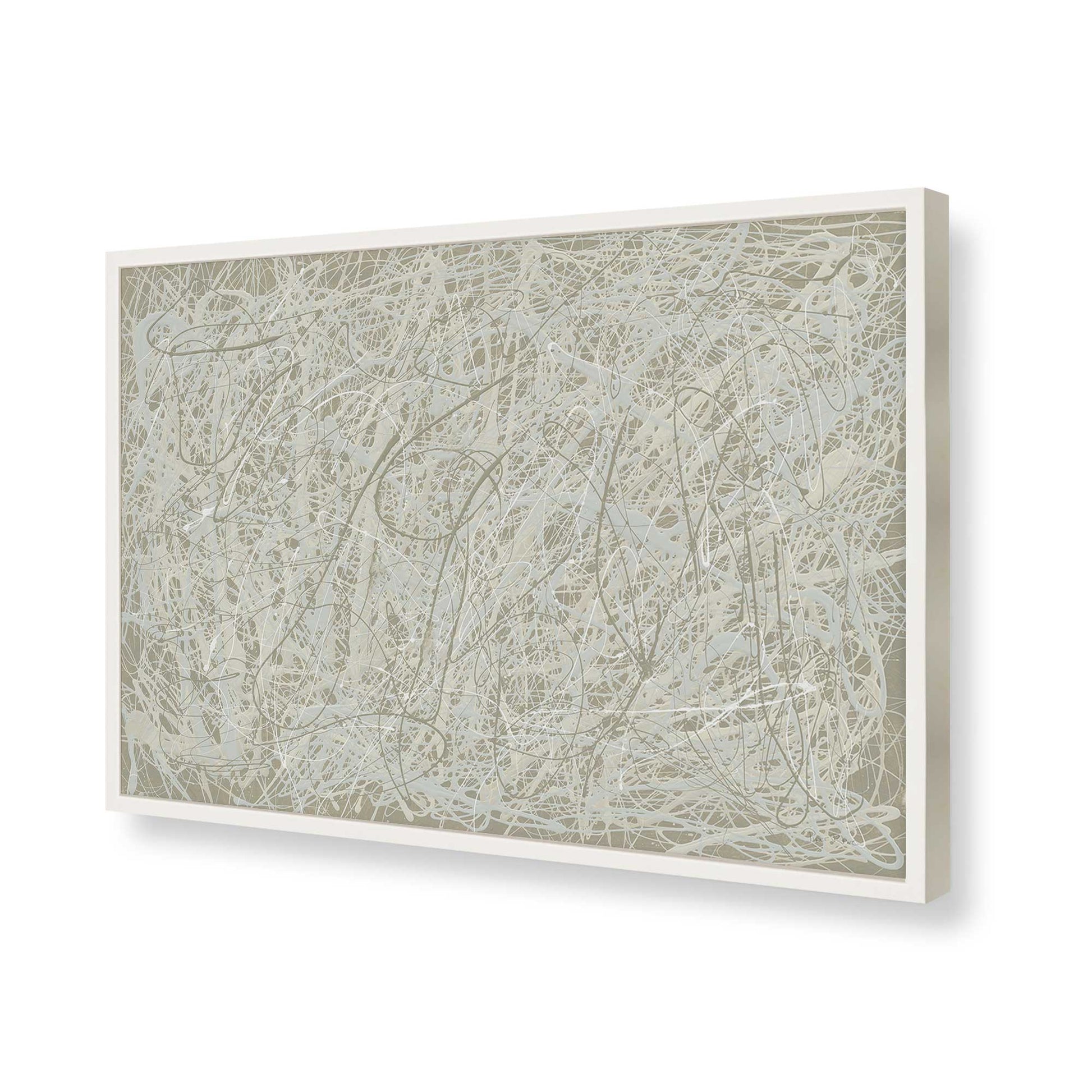 [Color:Opaque White], Picture of art in a Opaque White frame of the corner