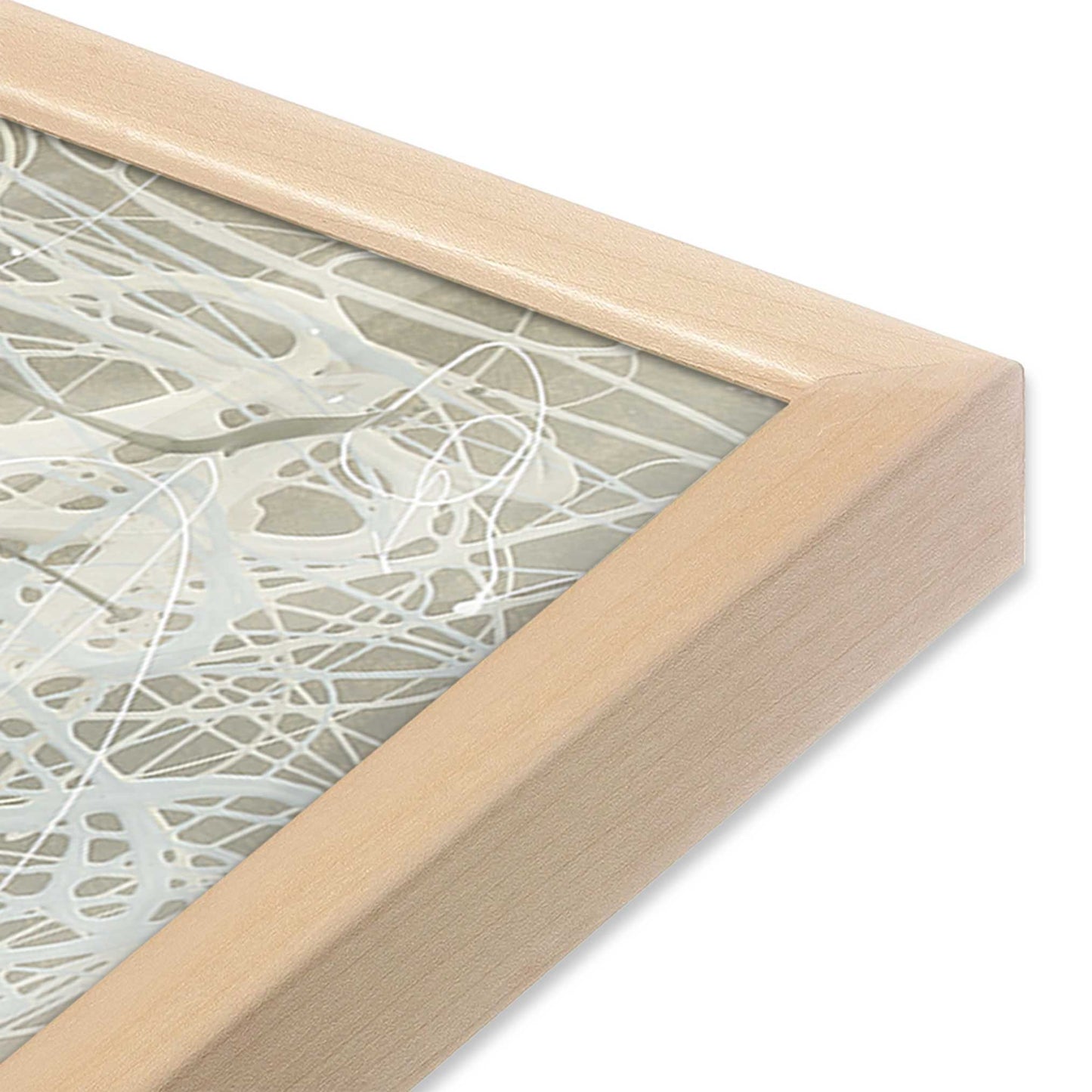 [Color:Raw Maple], Picture of art in a Raw Maple frame at an angle