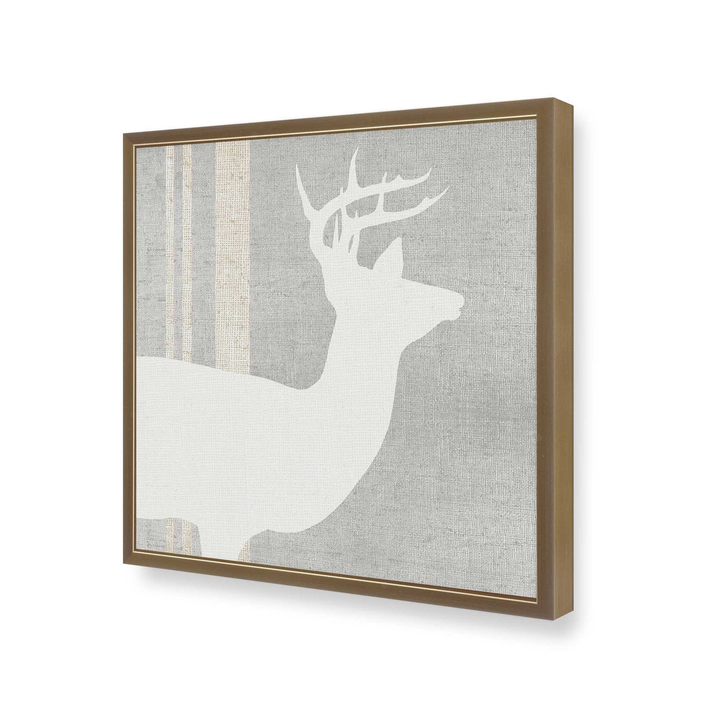 [Color:Brushed Gold], Picture of art in a Brushed Gold frame at an angle