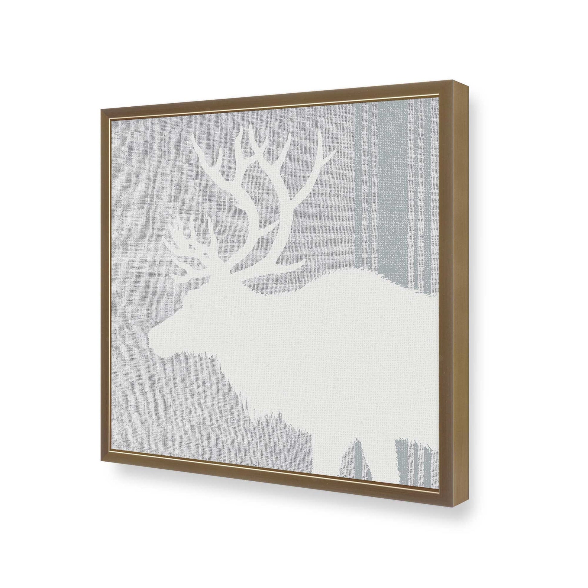 [Color:Brushed Gold], Picture of art in a Brushed Gold frame at an angle