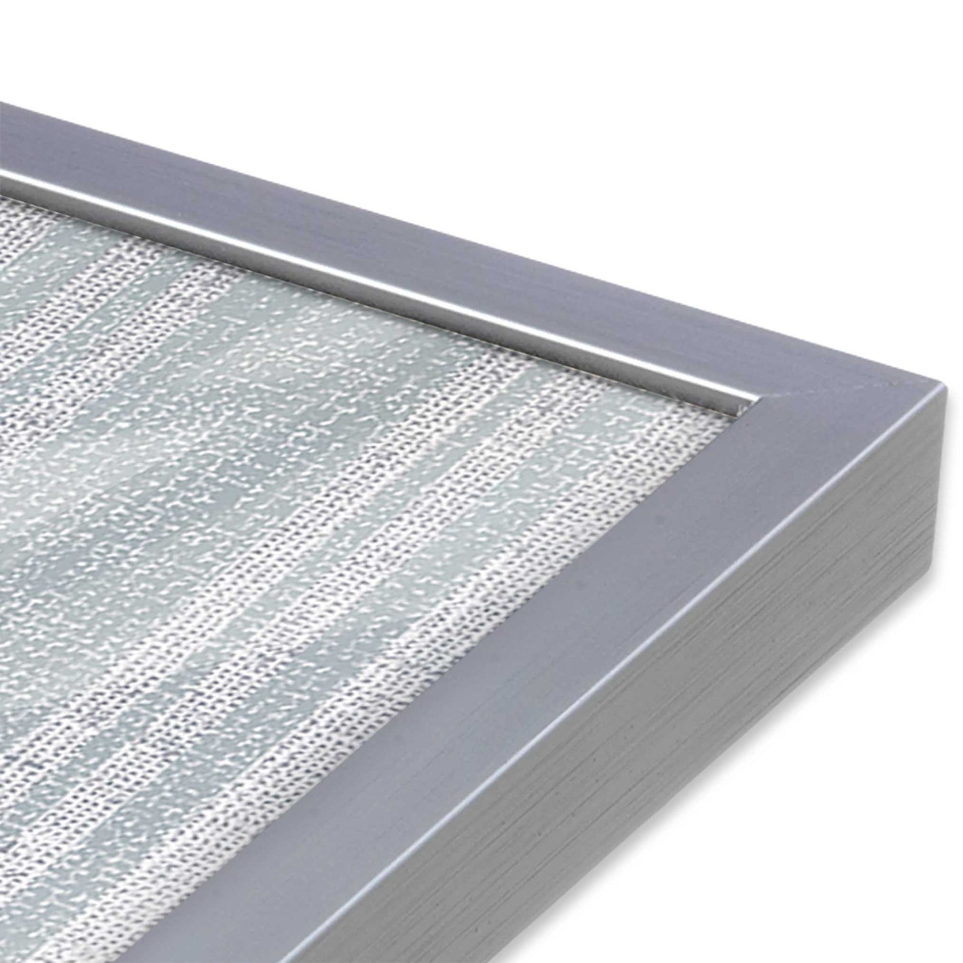 [Color:Polished Chrome], Picture of art in a Polished Chrome frame of the corner