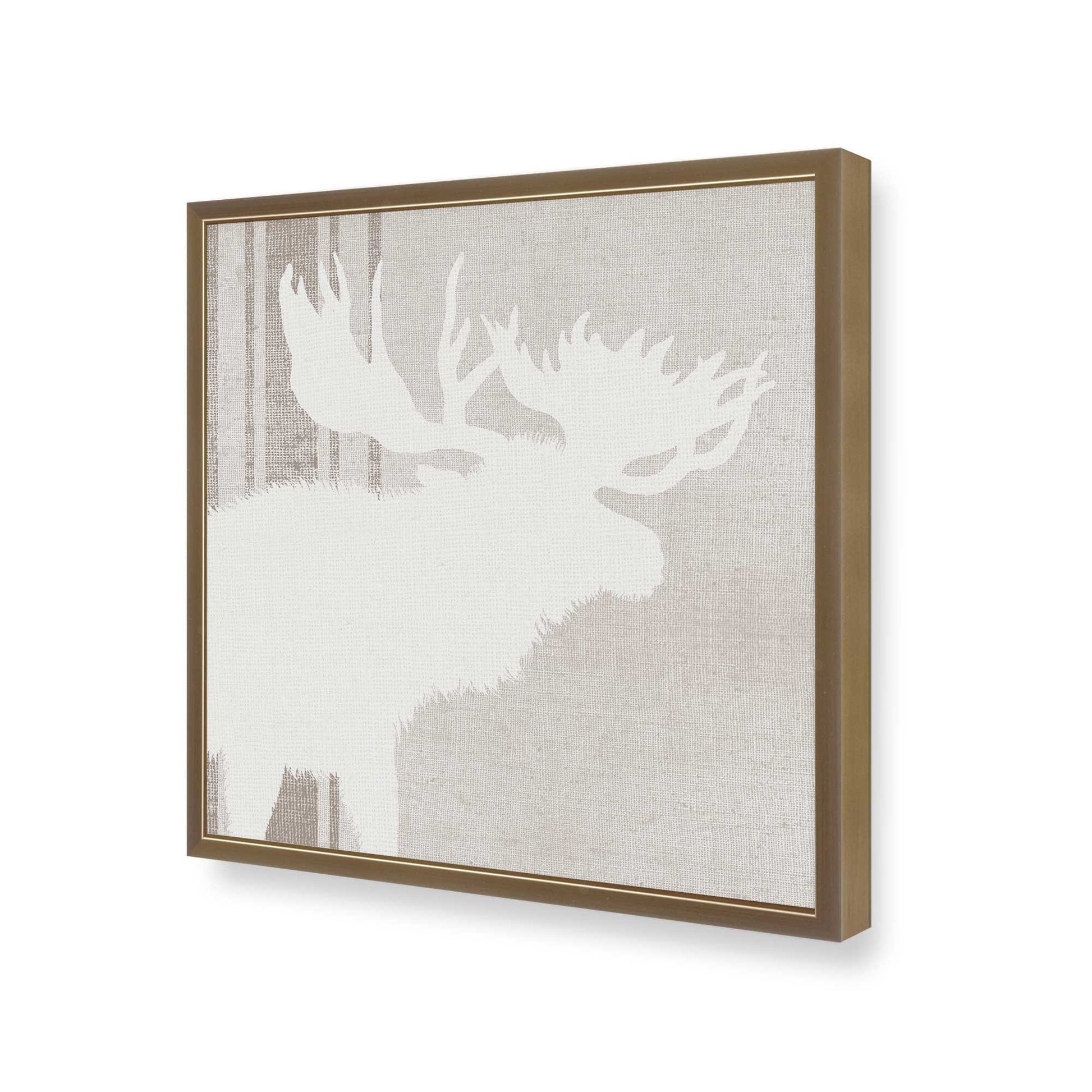 [Color:Brushed Gold], Picture of art in a Brushed Gold frame at an angle