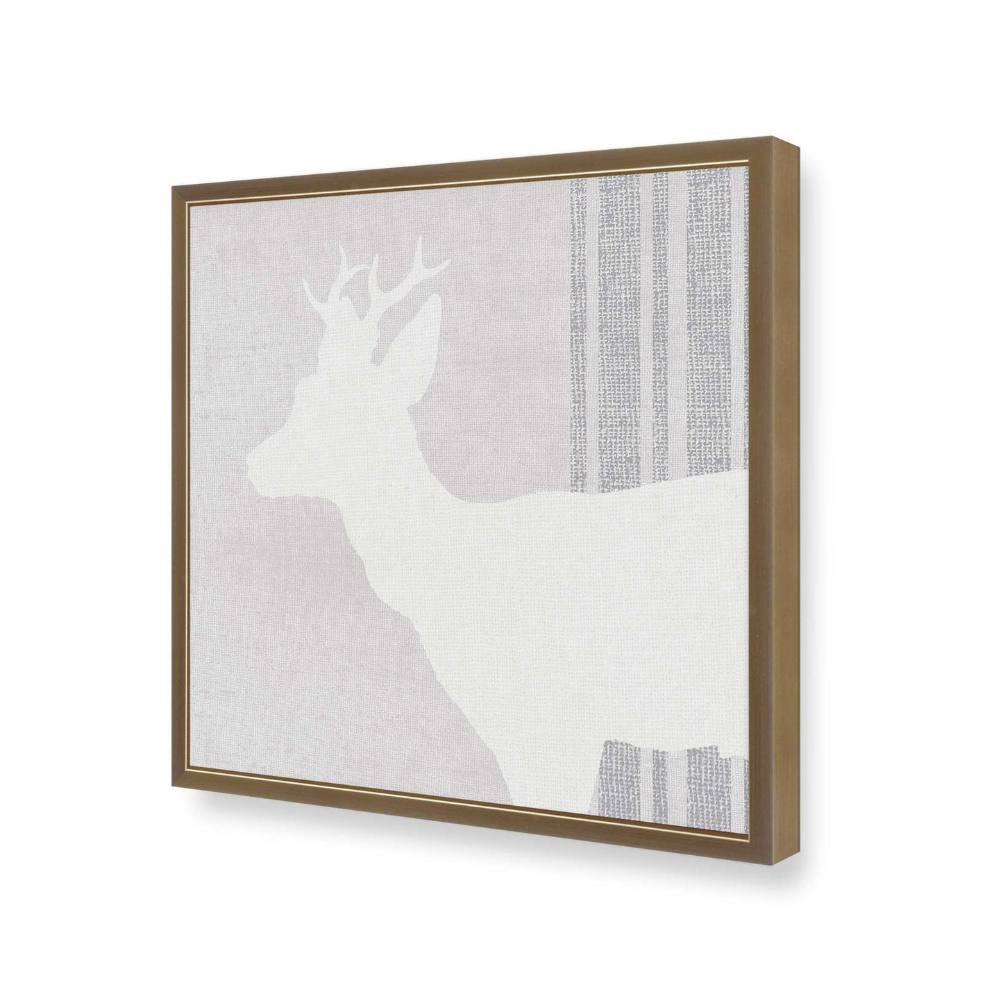 [Color:Brushed Gold], Picture of art in a Brushed Gold frame at an angle