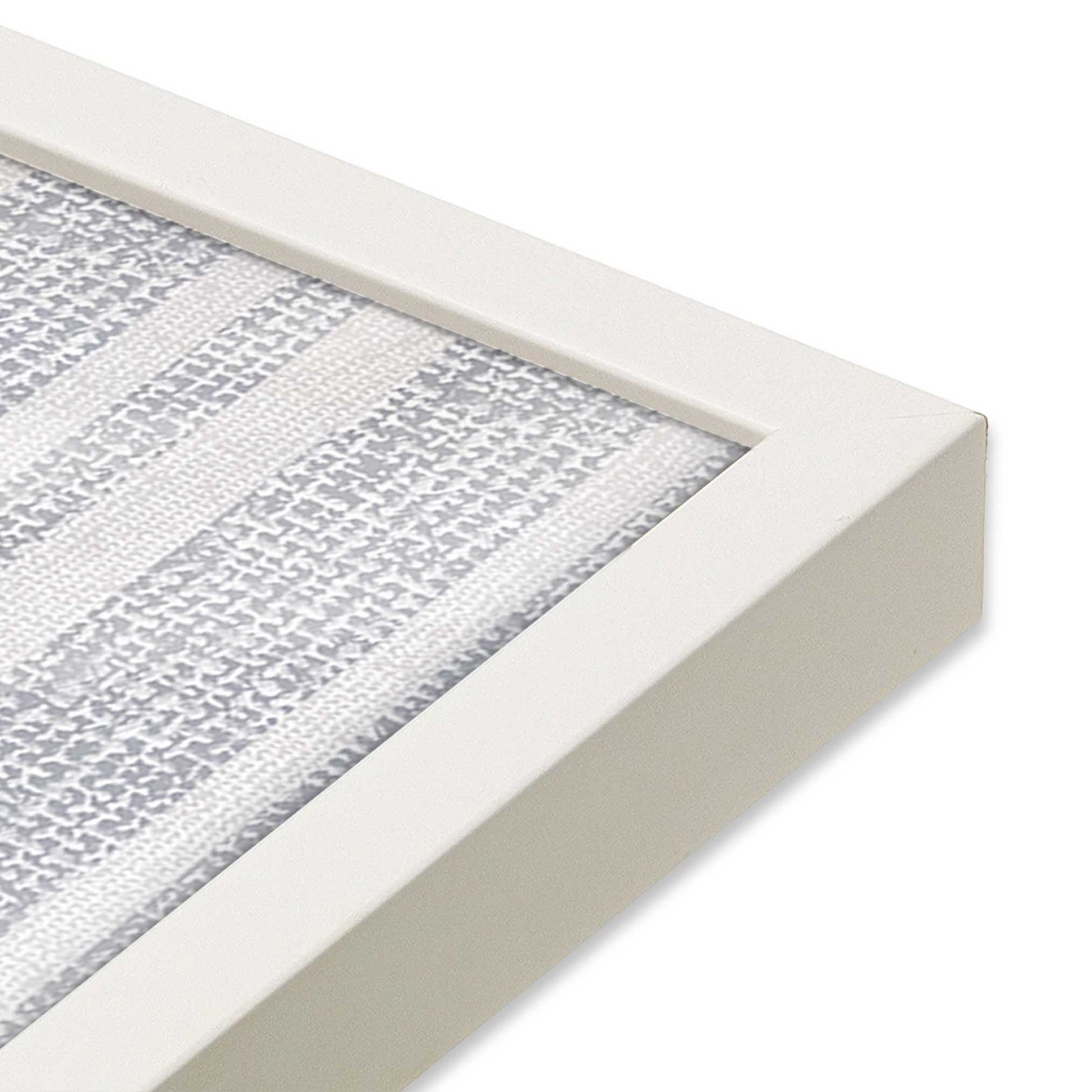 [Color:Opaque White], Picture of art in a Opaque White frame of the corner