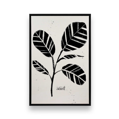 Black and White Botanicals, Set of 4 Canvas Prints